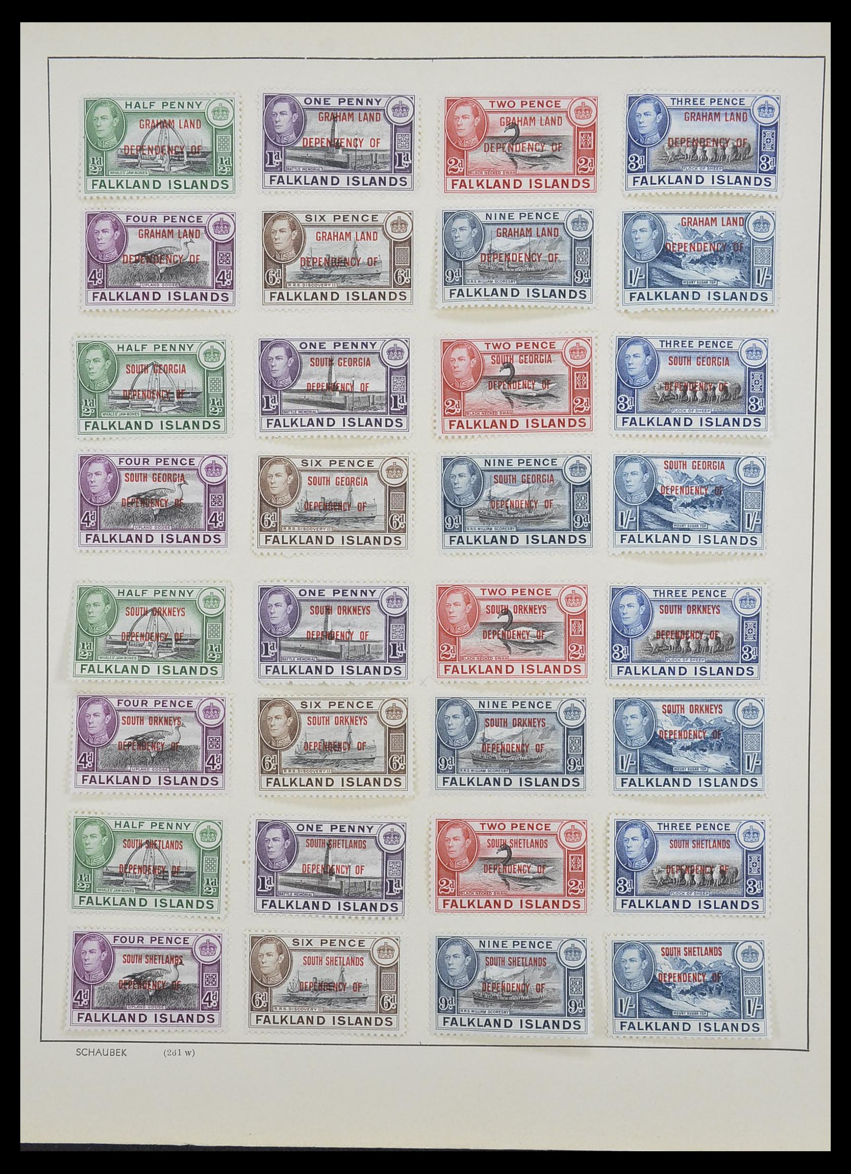 33626 039 - Stamp collection 33626 Falkland Islands and Dependencies 1891-1987.