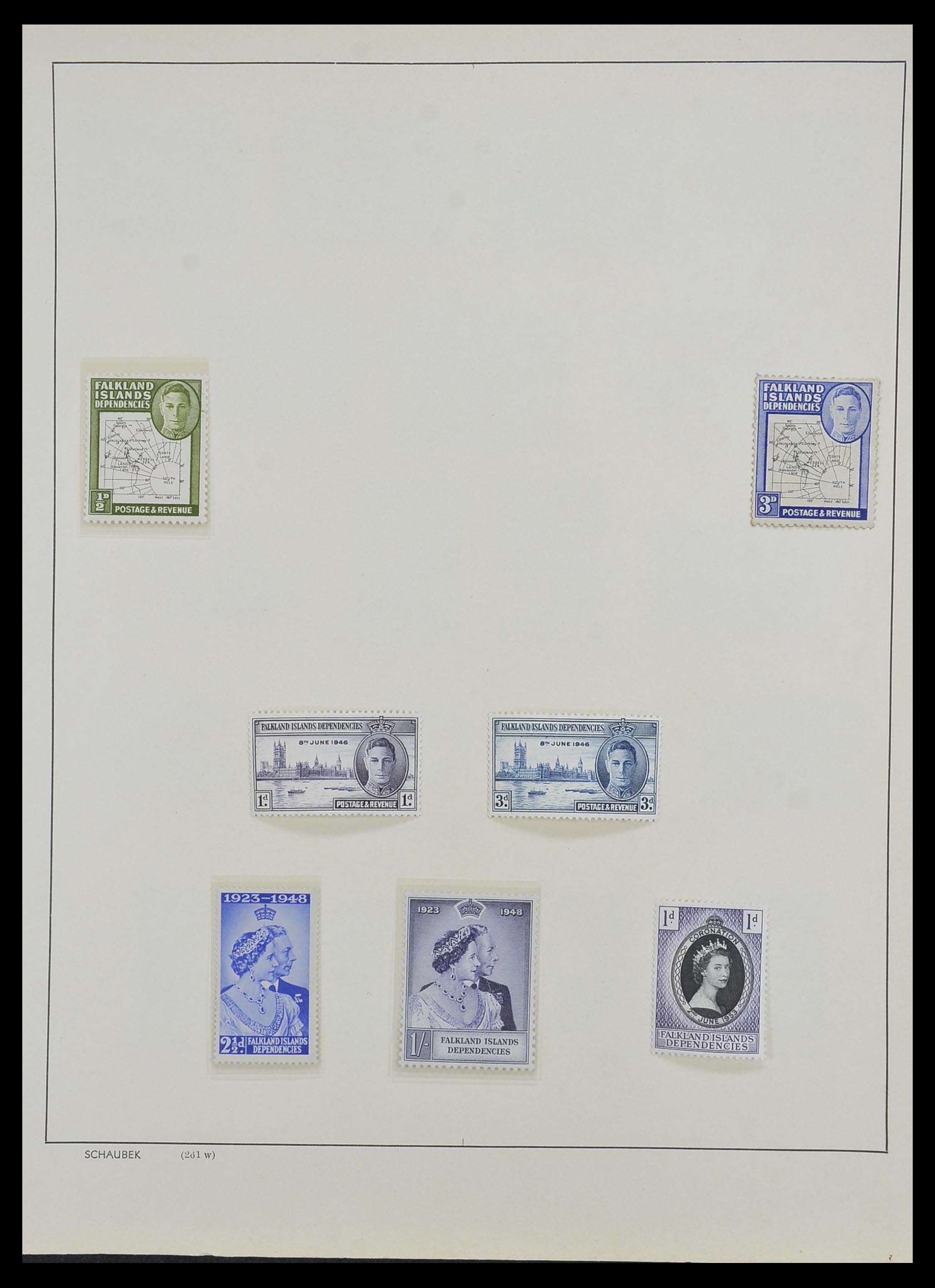 33626 040 - Postzegelverzameling 33626 Falkland Eilanden en Dependencies 1891-198