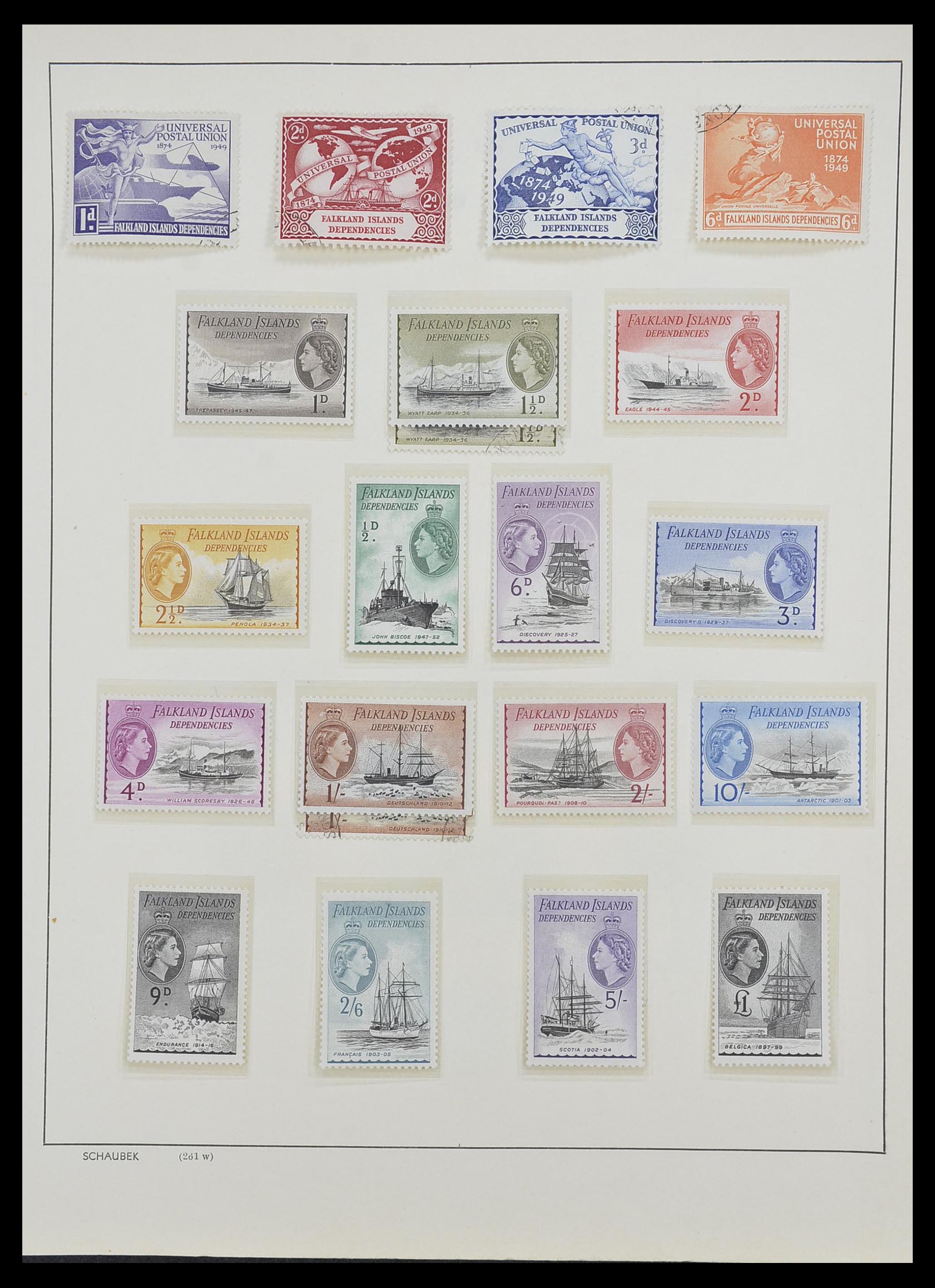33626 041 - Postzegelverzameling 33626 Falkland Eilanden en Dependencies 1891-198