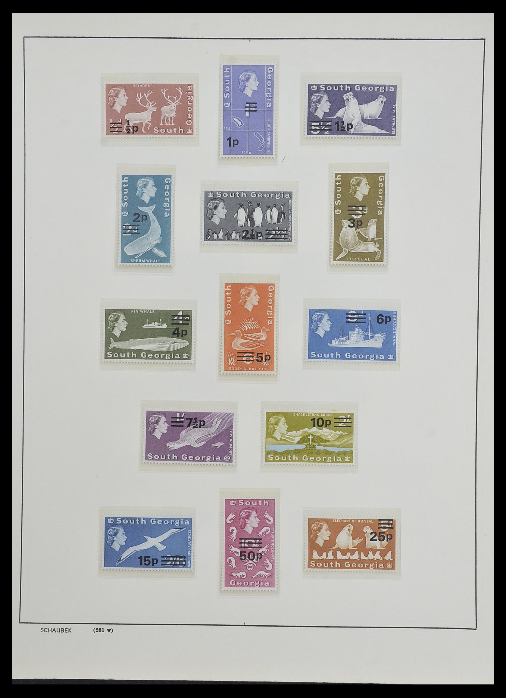 33626 043 - Postzegelverzameling 33626 Falkland Eilanden en Dependencies 1891-198