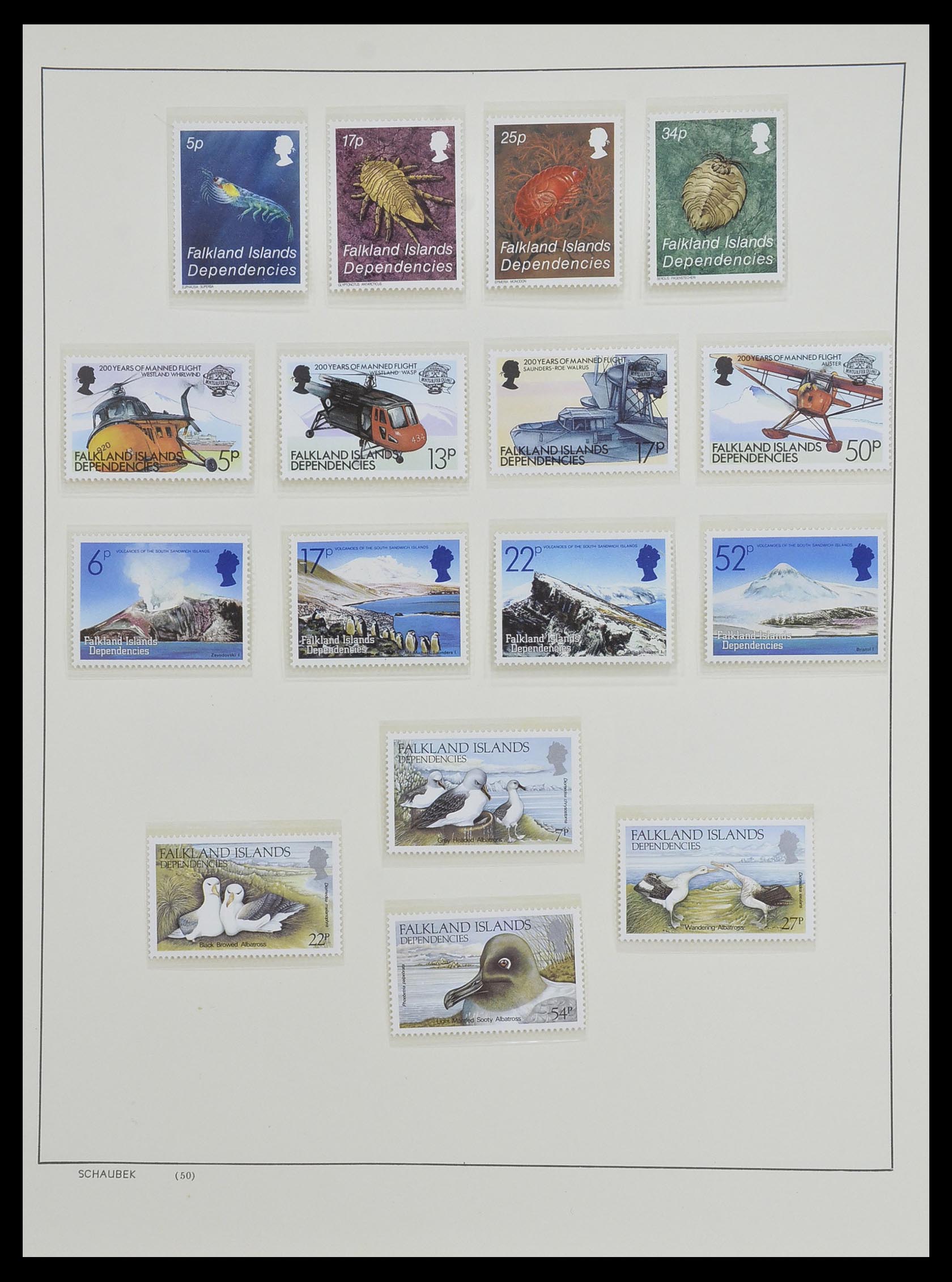 33626 051 - Stamp collection 33626 Falkland Islands and Dependencies 1891-1987.