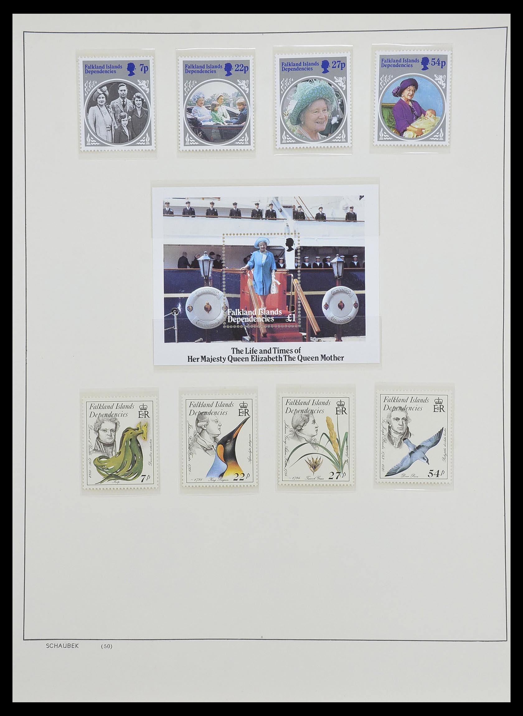 33626 053 - Postzegelverzameling 33626 Falkland Eilanden en Dependencies 1891-198