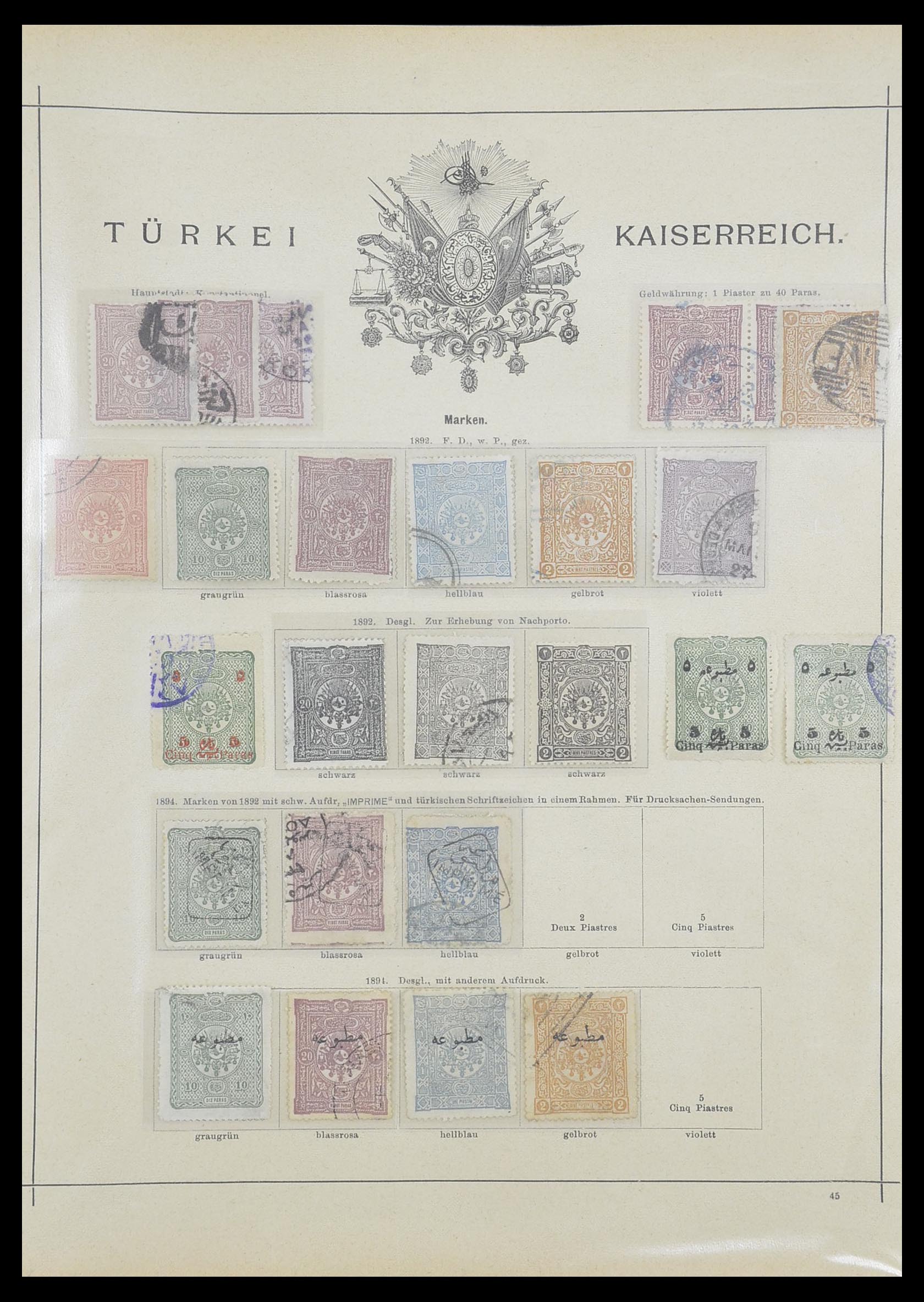 33627 001 - Postzegelverzameling 33627 Turkije fiscaal 1864-1921.