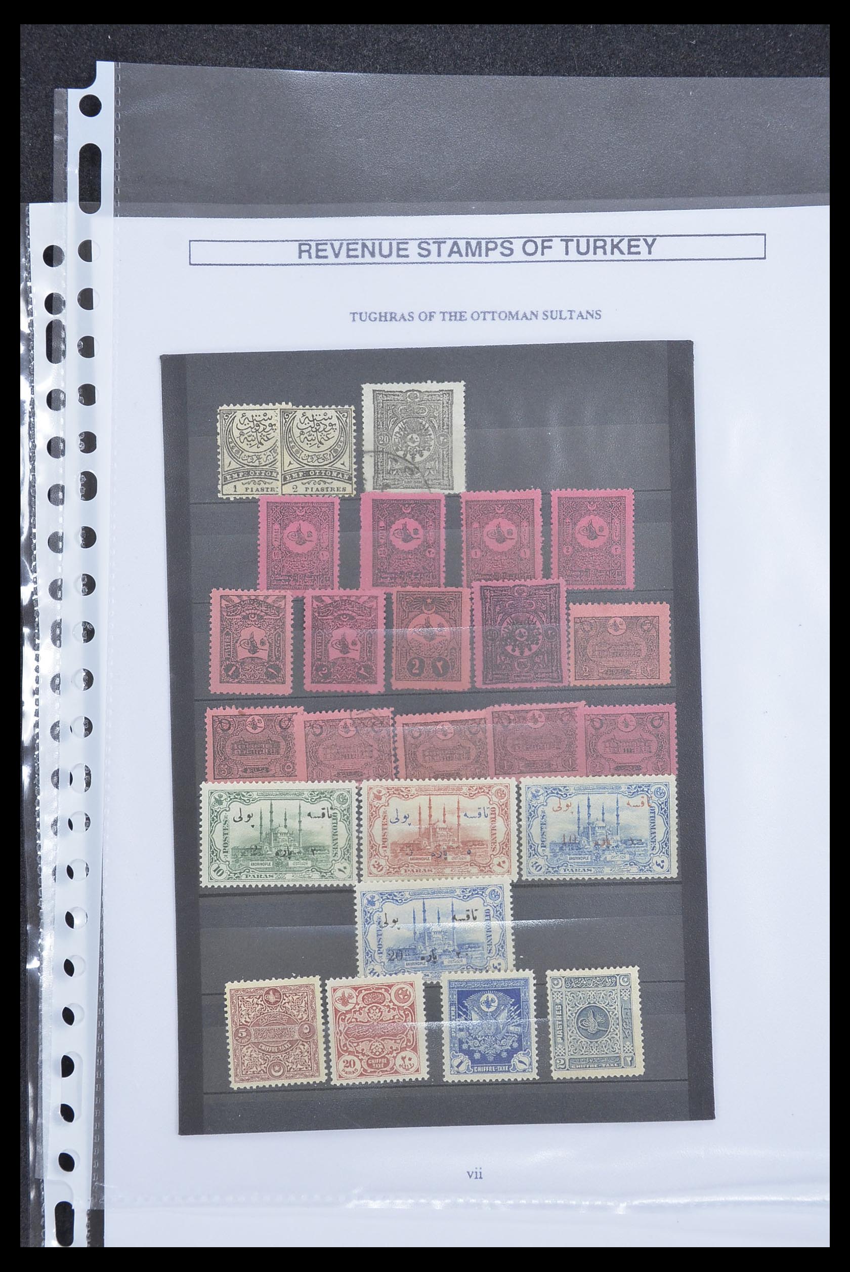 33627 005 - Postzegelverzameling 33627 Turkije fiscaal 1864-1921.