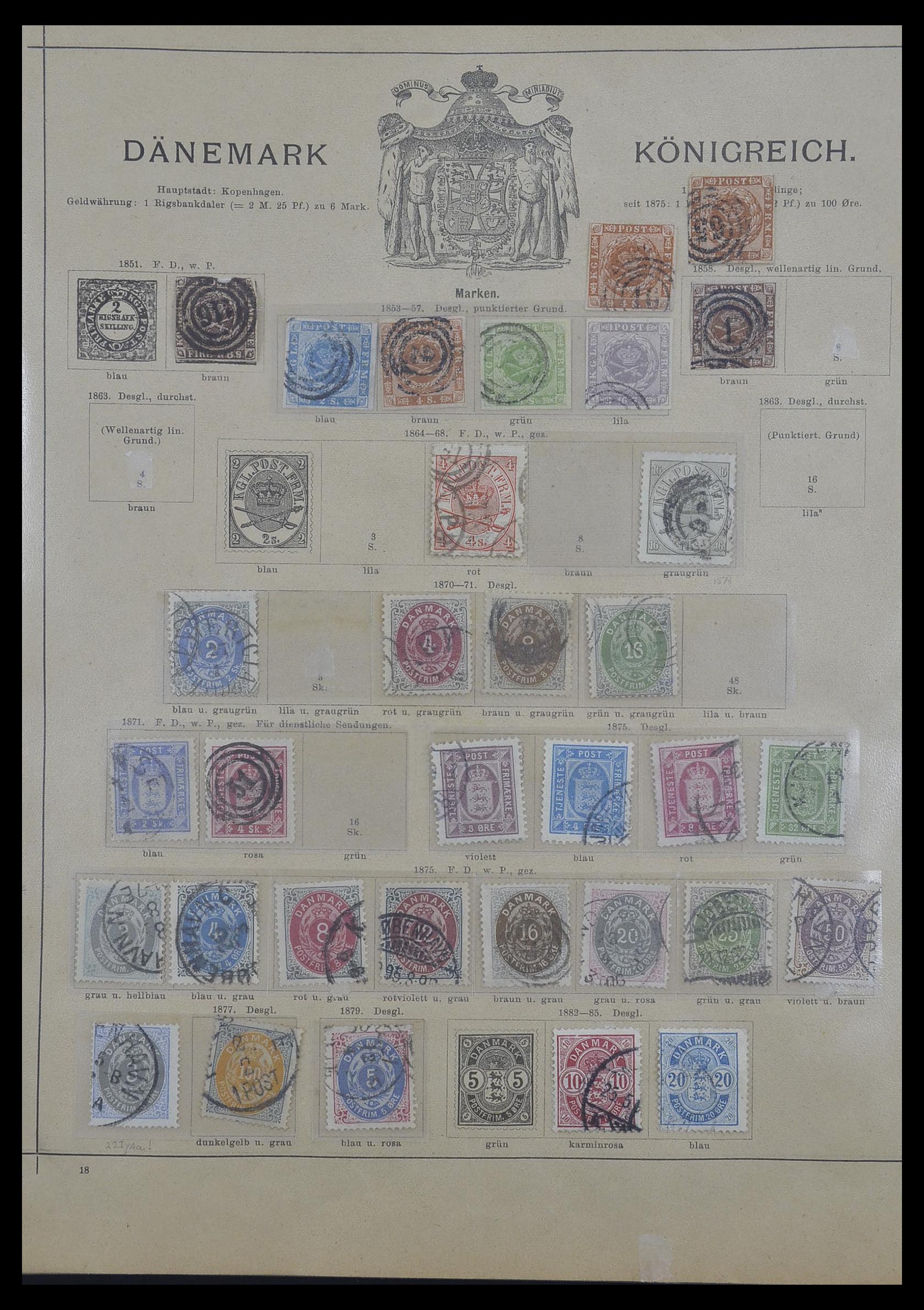33628 001 - Postzegelverzameling 33628 Scandinavië 1851-1900.