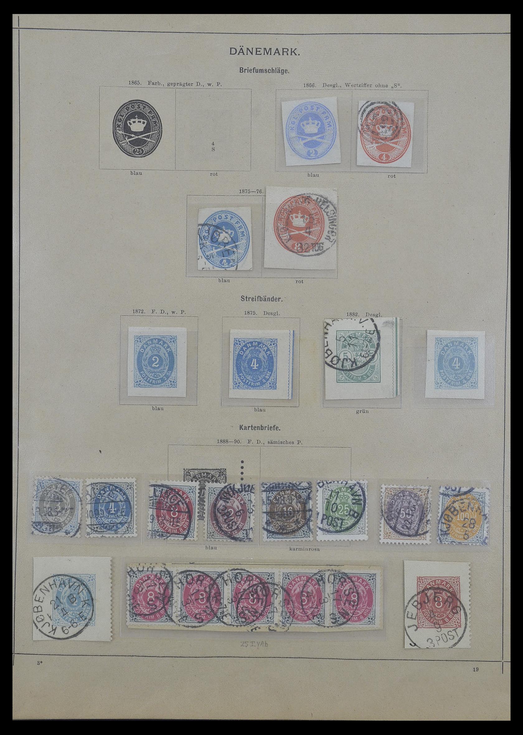 33628 002 - Postzegelverzameling 33628 Scandinavië 1851-1900.