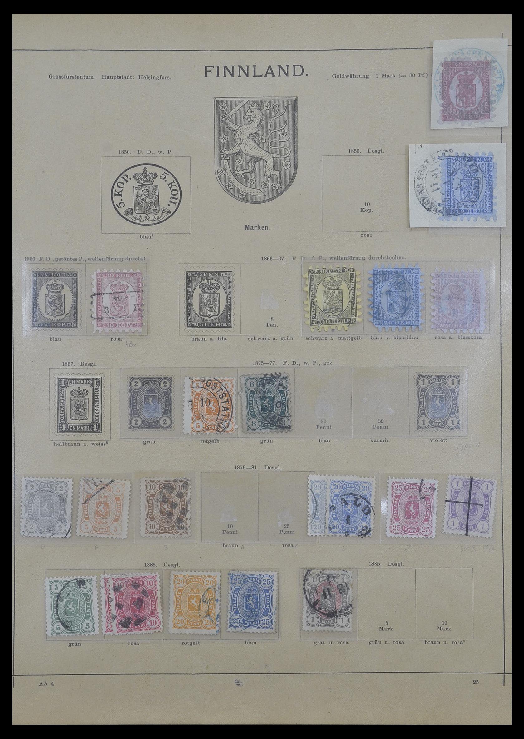 33628 004 - Postzegelverzameling 33628 Scandinavië 1851-1900.