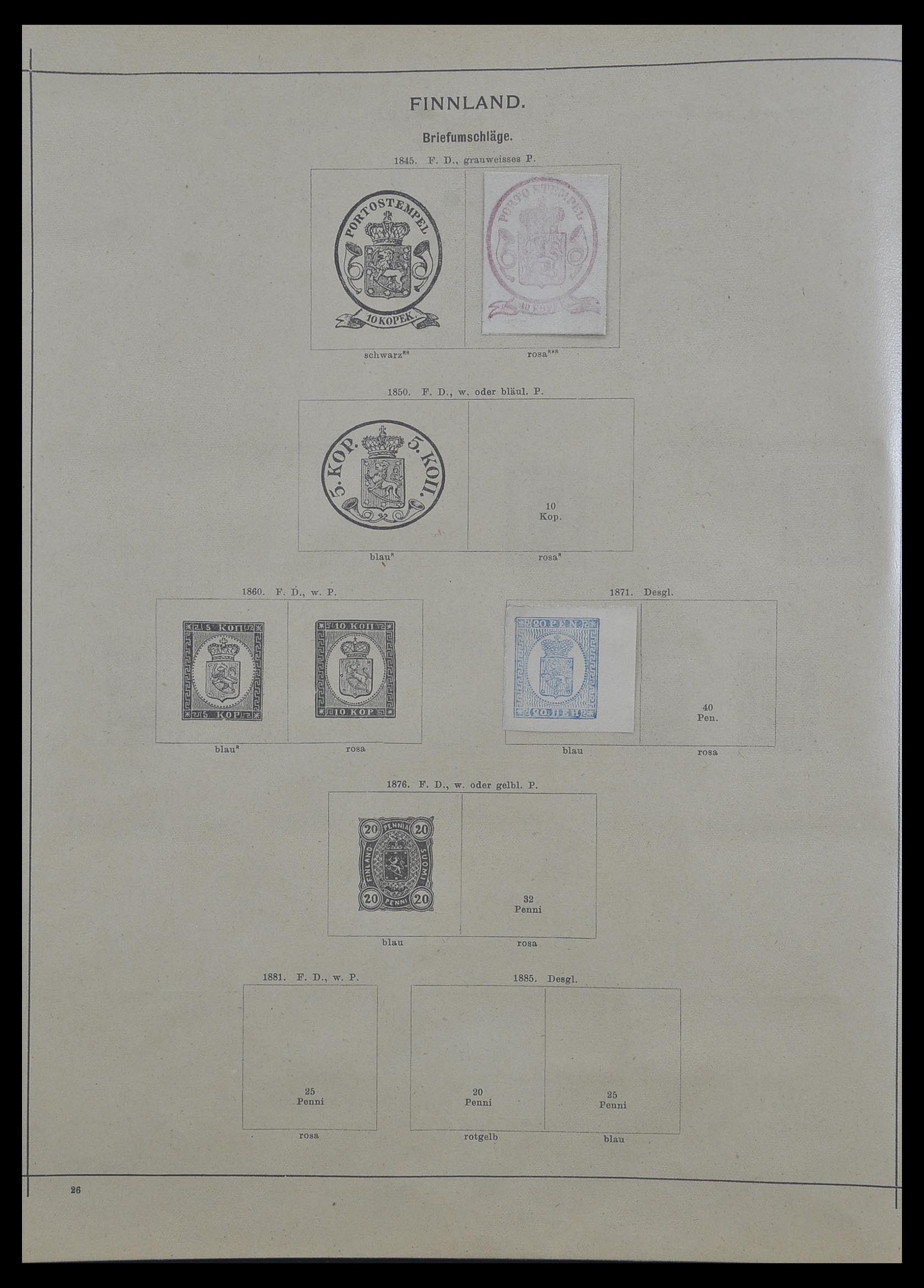 33628 005 - Postzegelverzameling 33628 Scandinavië 1851-1900.