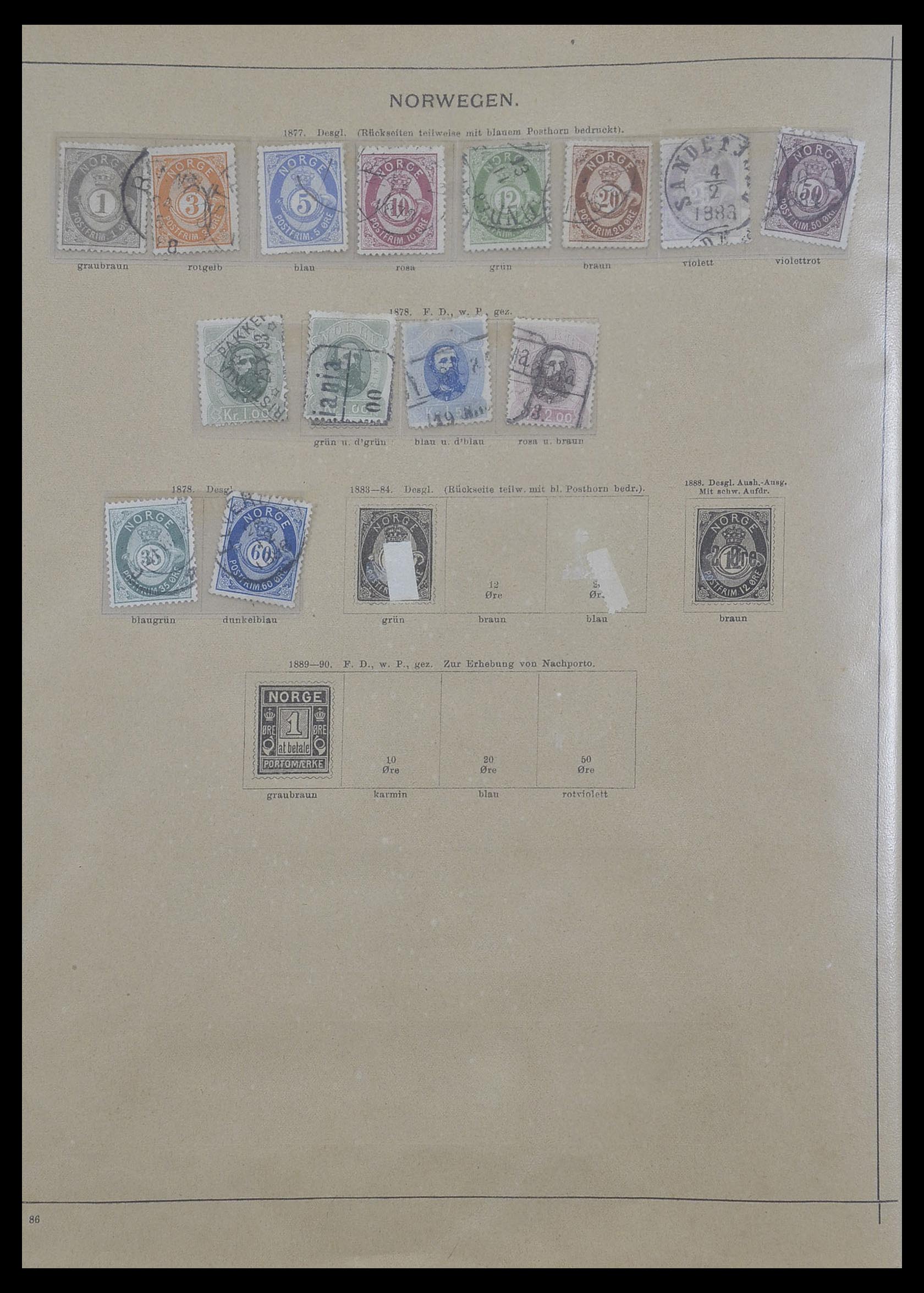 33628 009 - Postzegelverzameling 33628 Scandinavië 1851-1900.