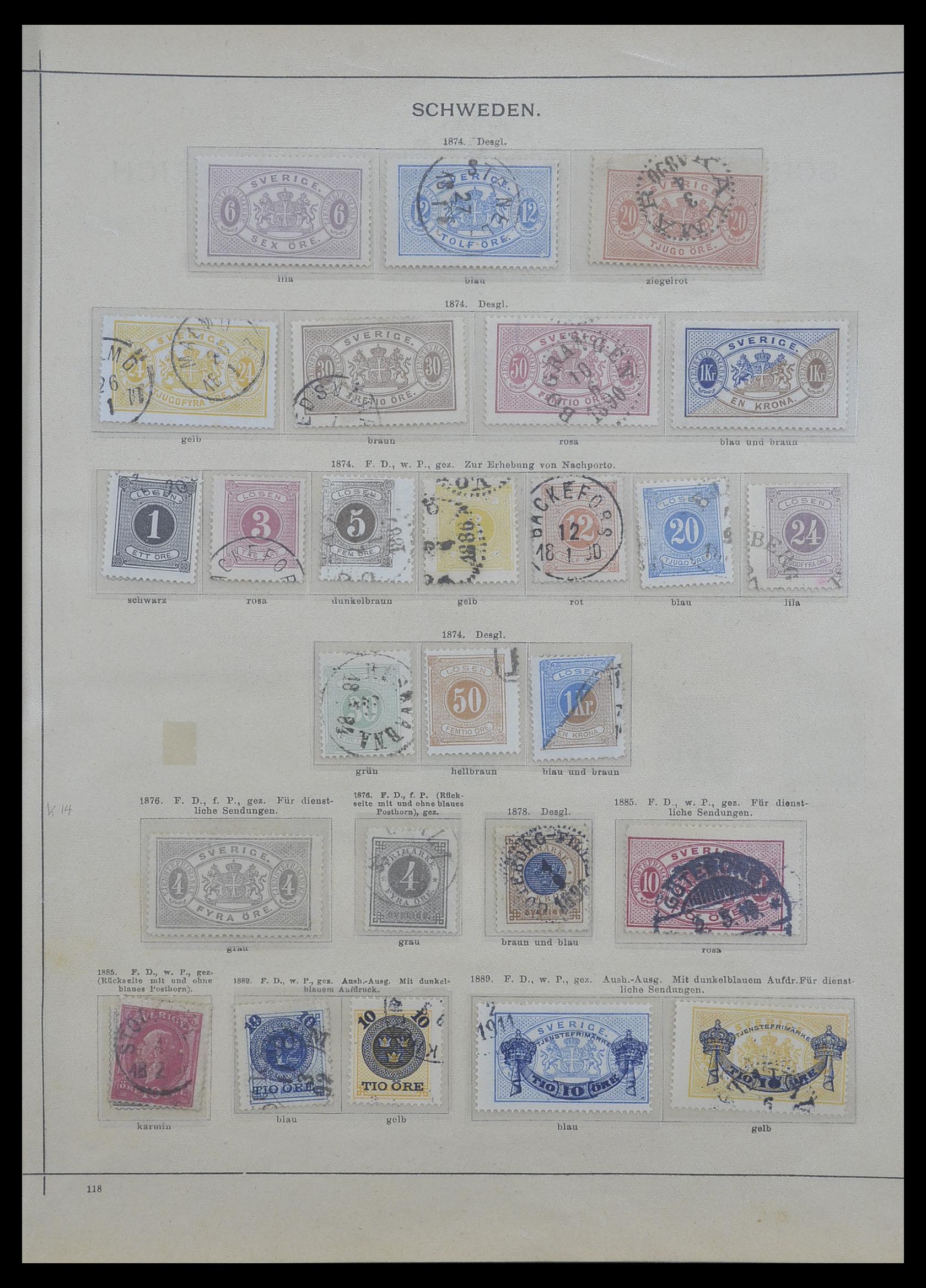 33628 010 - Postzegelverzameling 33628 Scandinavië 1851-1900.
