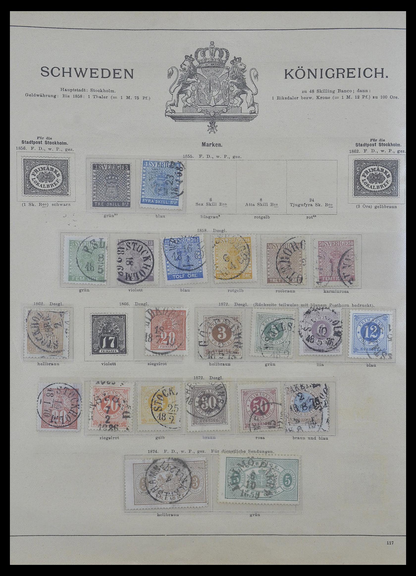 33628 011 - Postzegelverzameling 33628 Scandinavië 1851-1900.