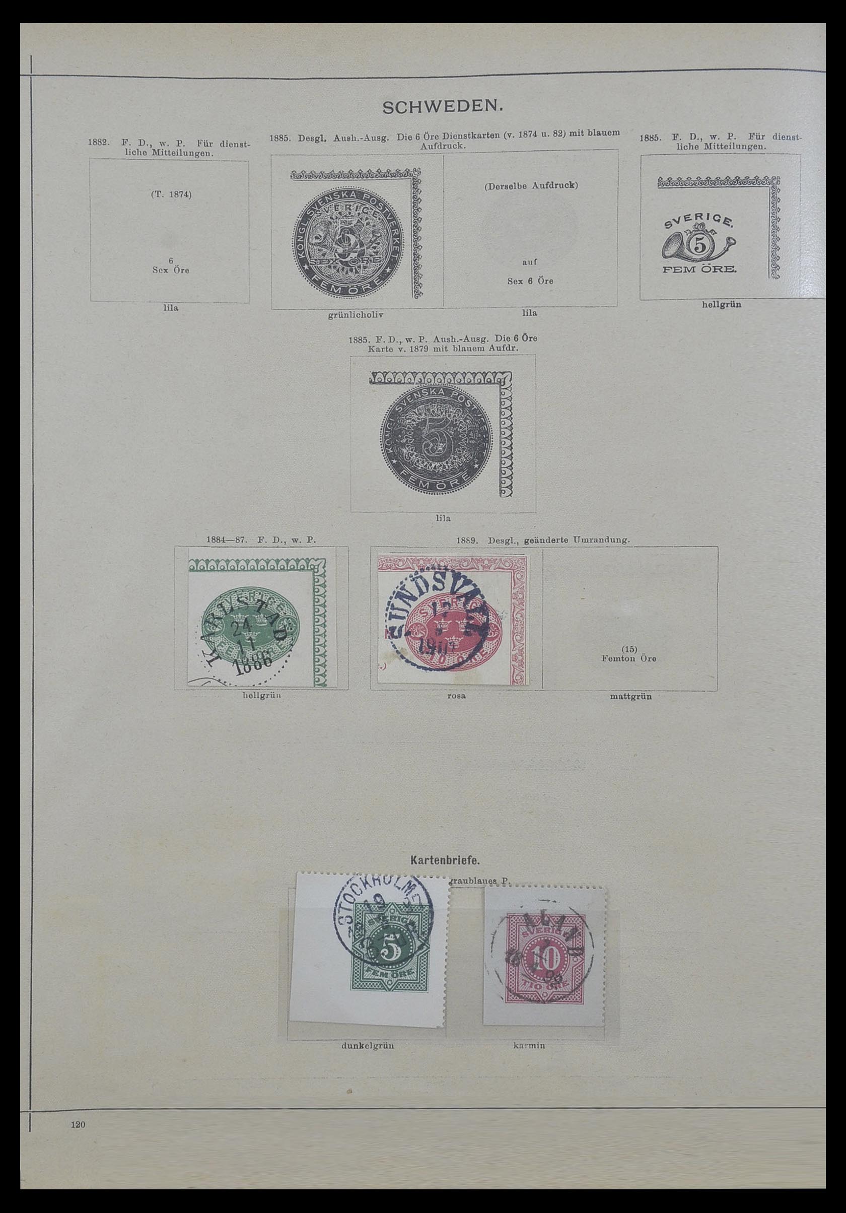 33628 013 - Postzegelverzameling 33628 Scandinavië 1851-1900.