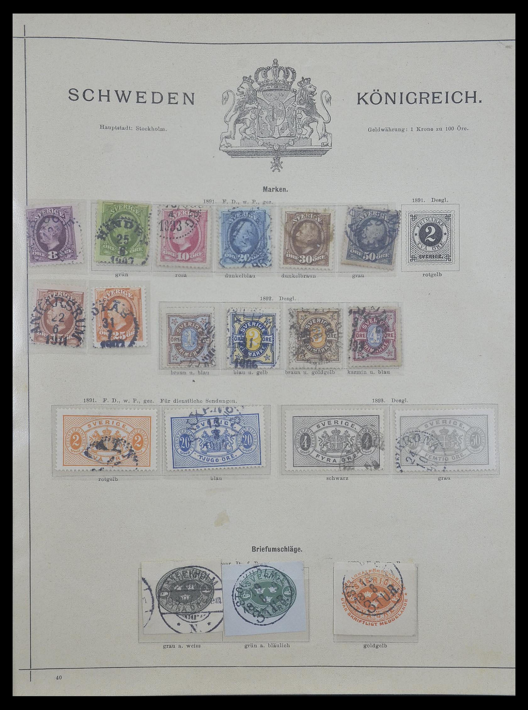33628 014 - Postzegelverzameling 33628 Scandinavië 1851-1900.