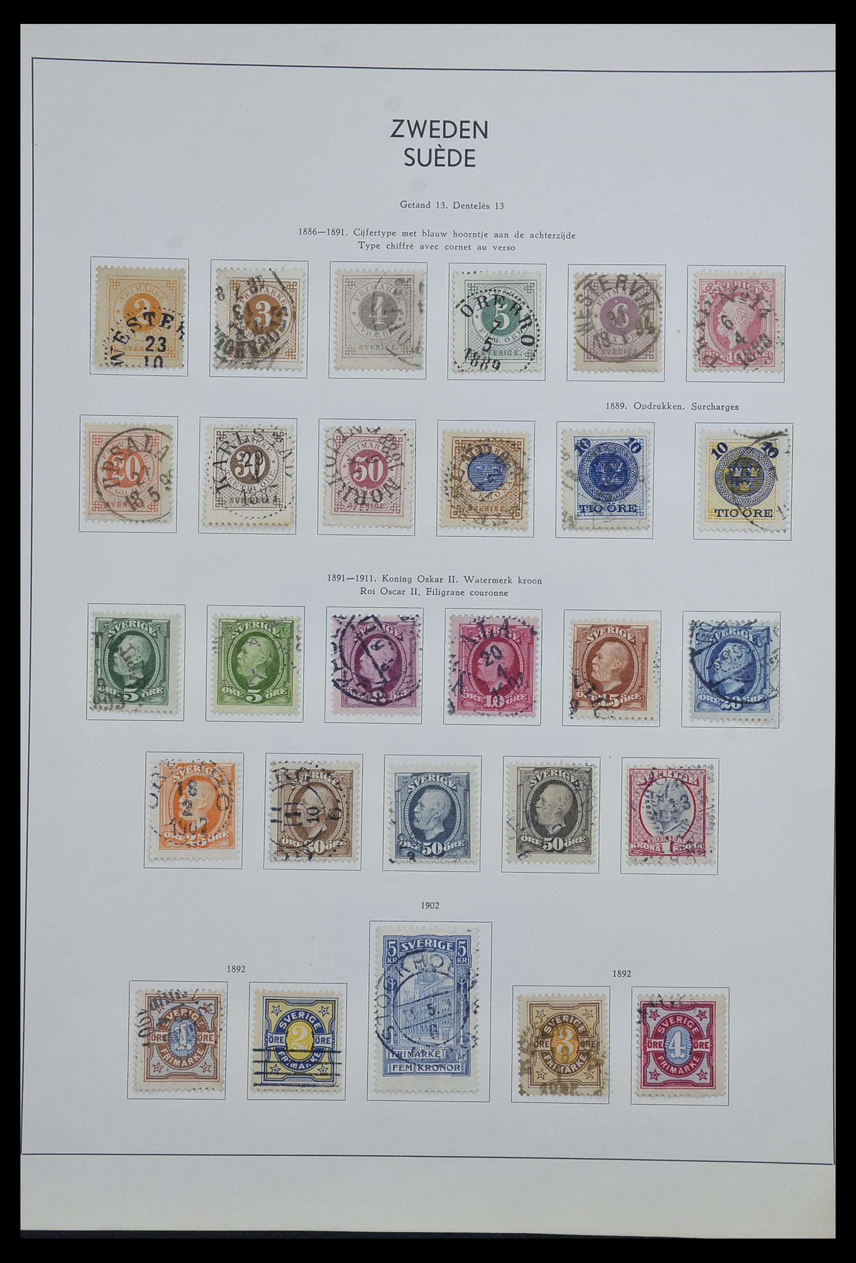 33629 002 - Postzegelverzameling 33629 Zweden 1858-1957.