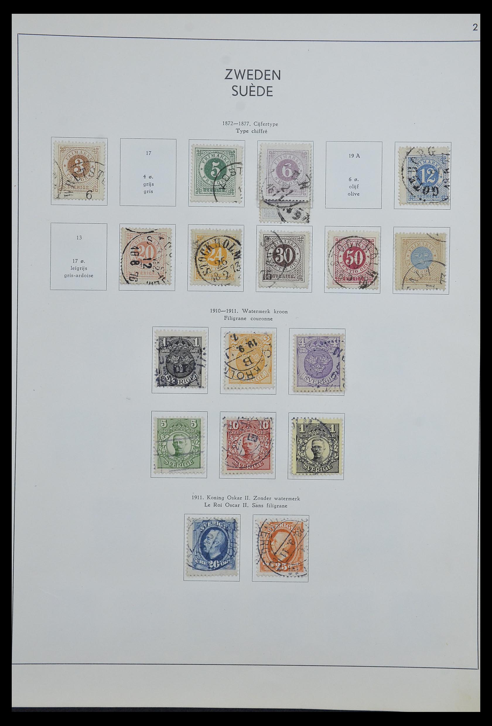 33629 003 - Stamp collection 33629 Sweden 1858-1957.
