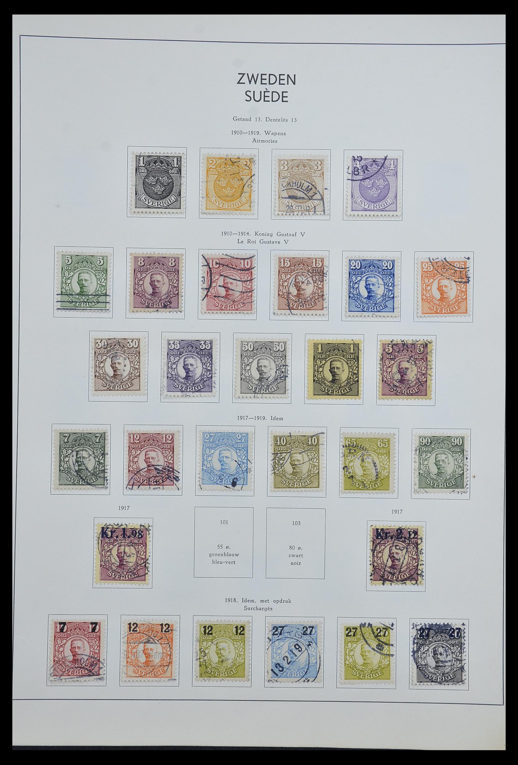 33629 004 - Postzegelverzameling 33629 Zweden 1858-1957.