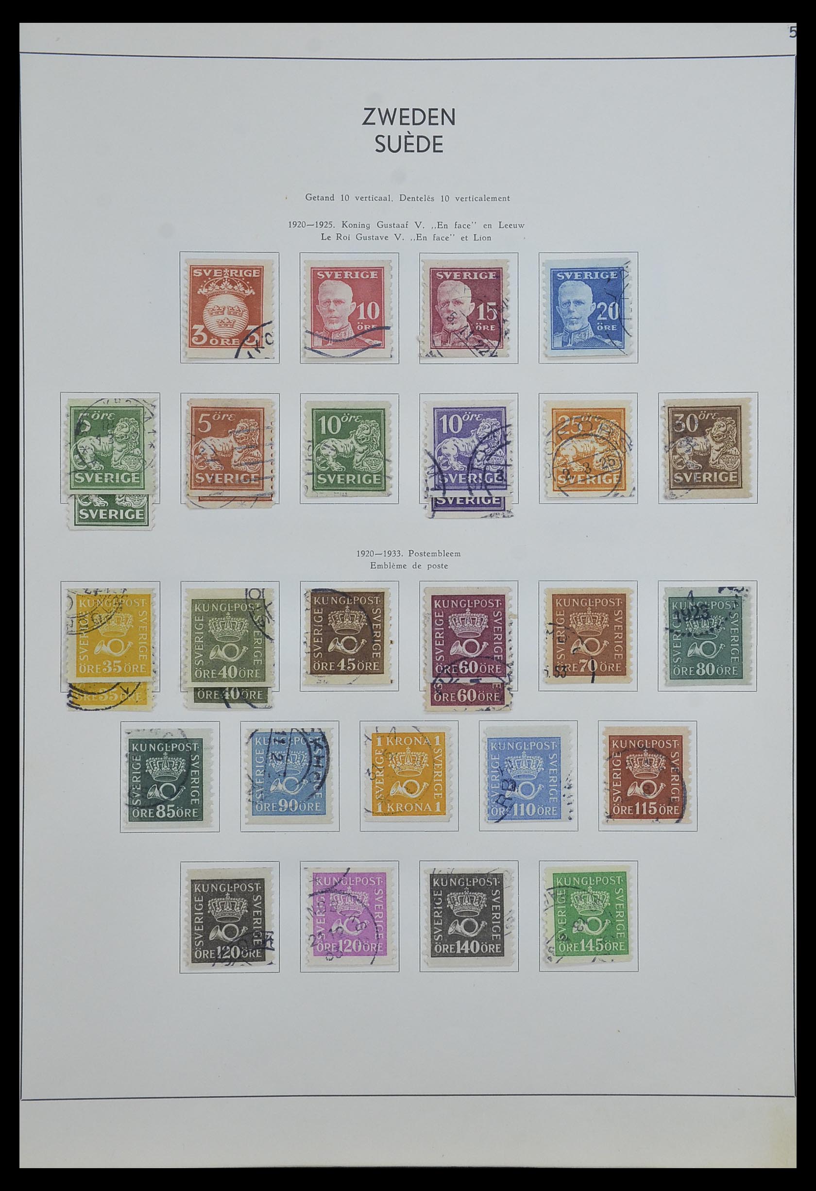 33629 006 - Postzegelverzameling 33629 Zweden 1858-1957.