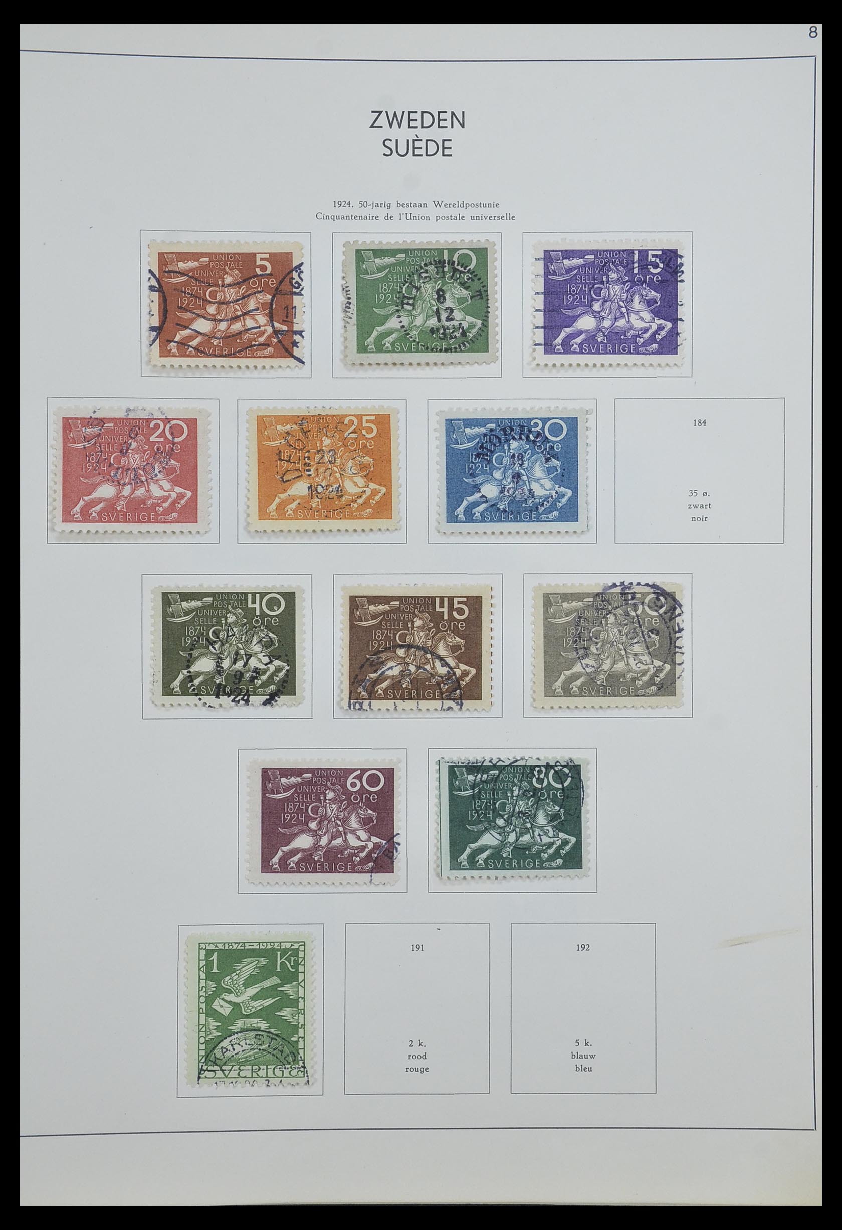 33629 009 - Postzegelverzameling 33629 Zweden 1858-1957.