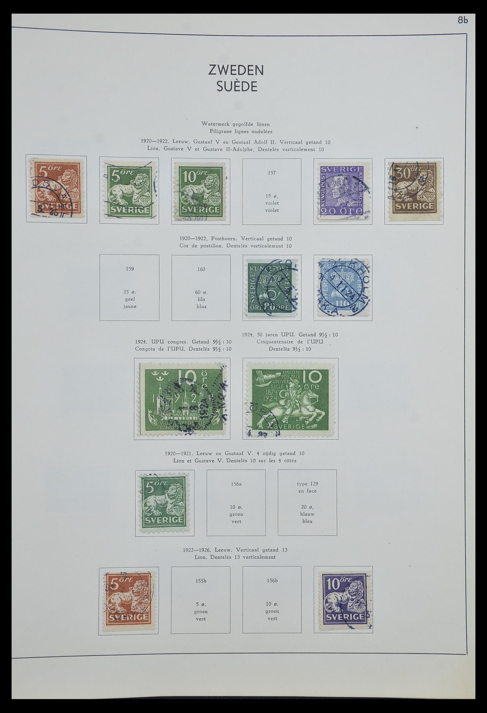 33629 011 - Postzegelverzameling 33629 Zweden 1858-1957.