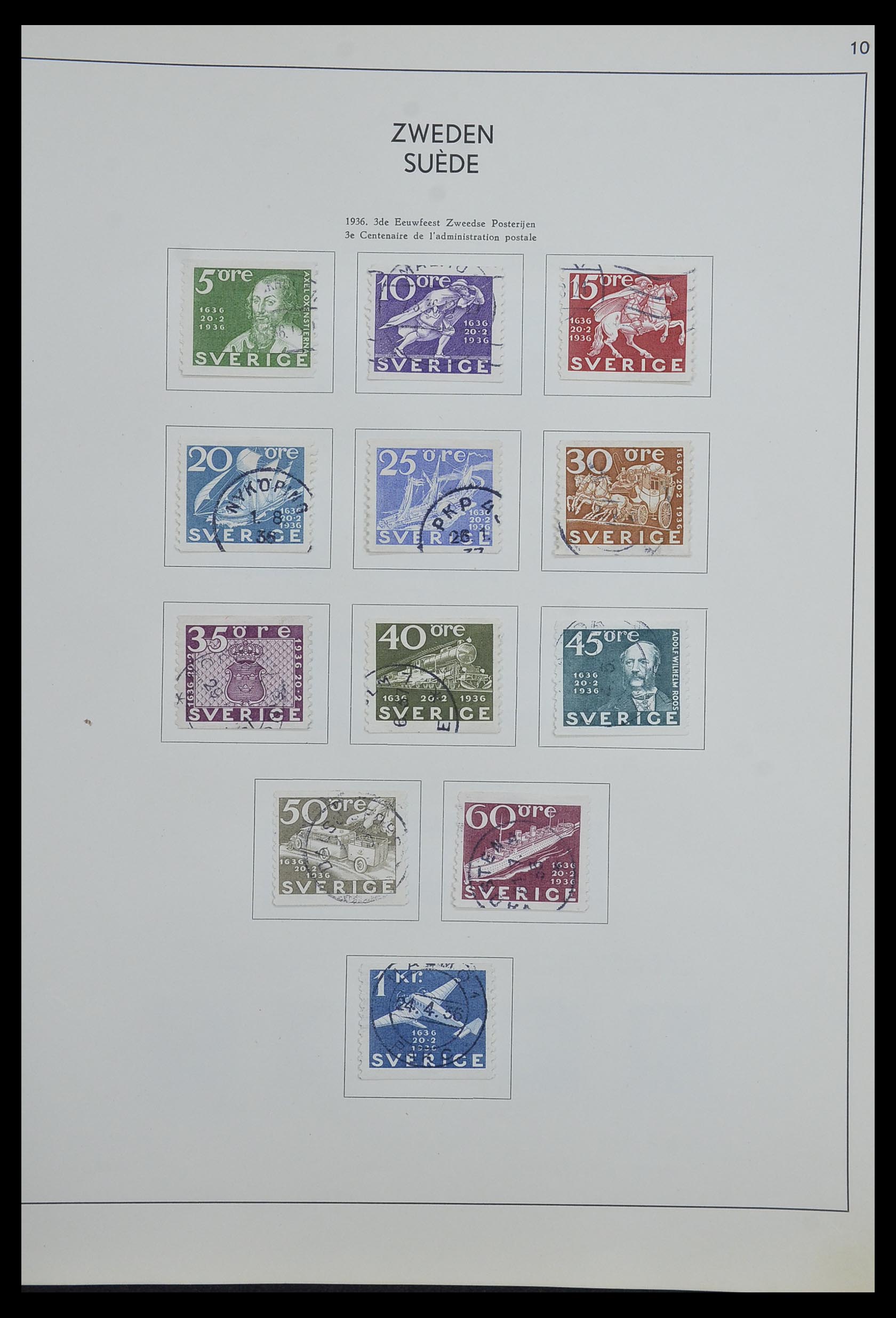 33629 014 - Postzegelverzameling 33629 Zweden 1858-1957.