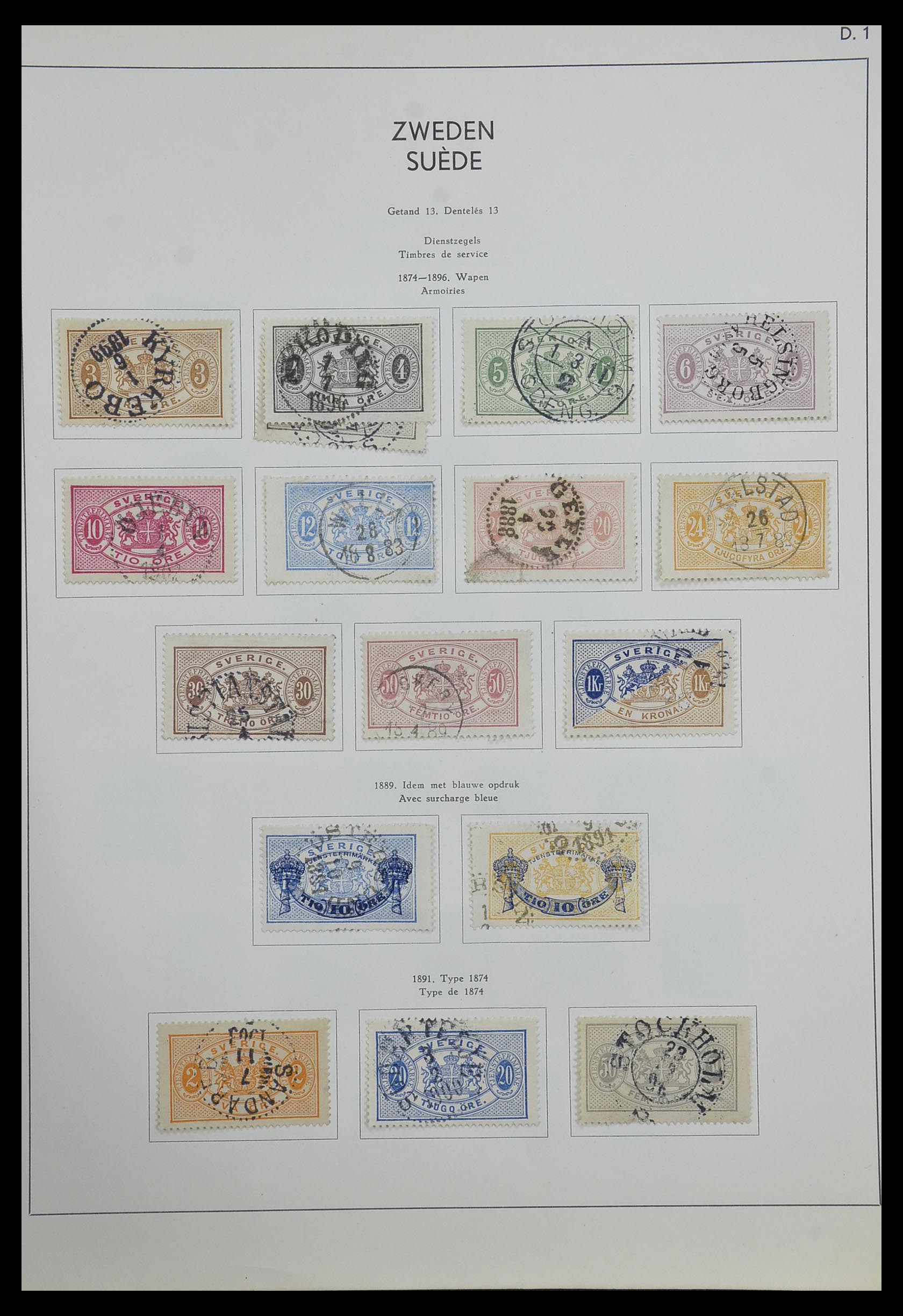 33629 019 - Postzegelverzameling 33629 Zweden 1858-1957.