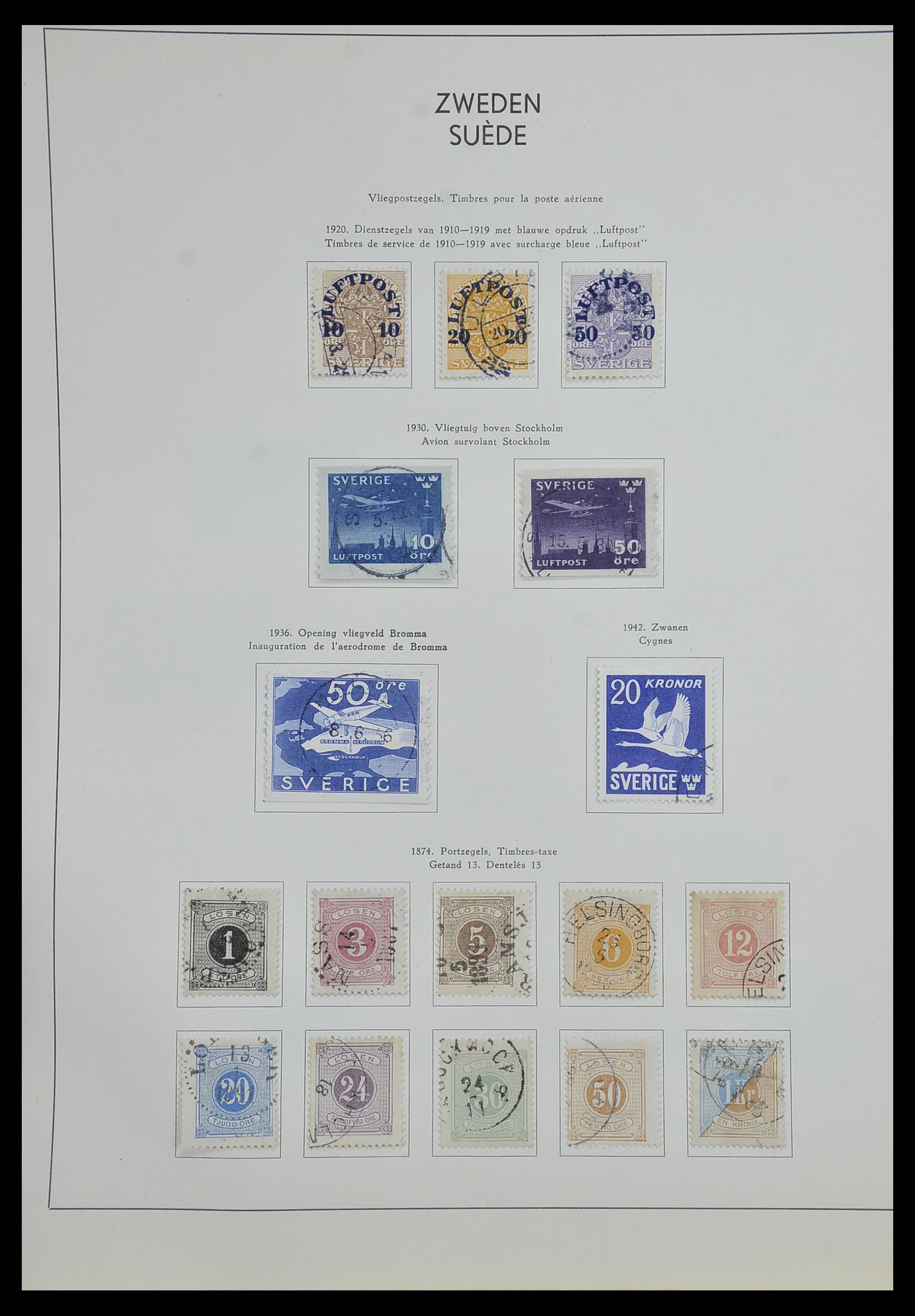 33629 021 - Postzegelverzameling 33629 Zweden 1858-1957.