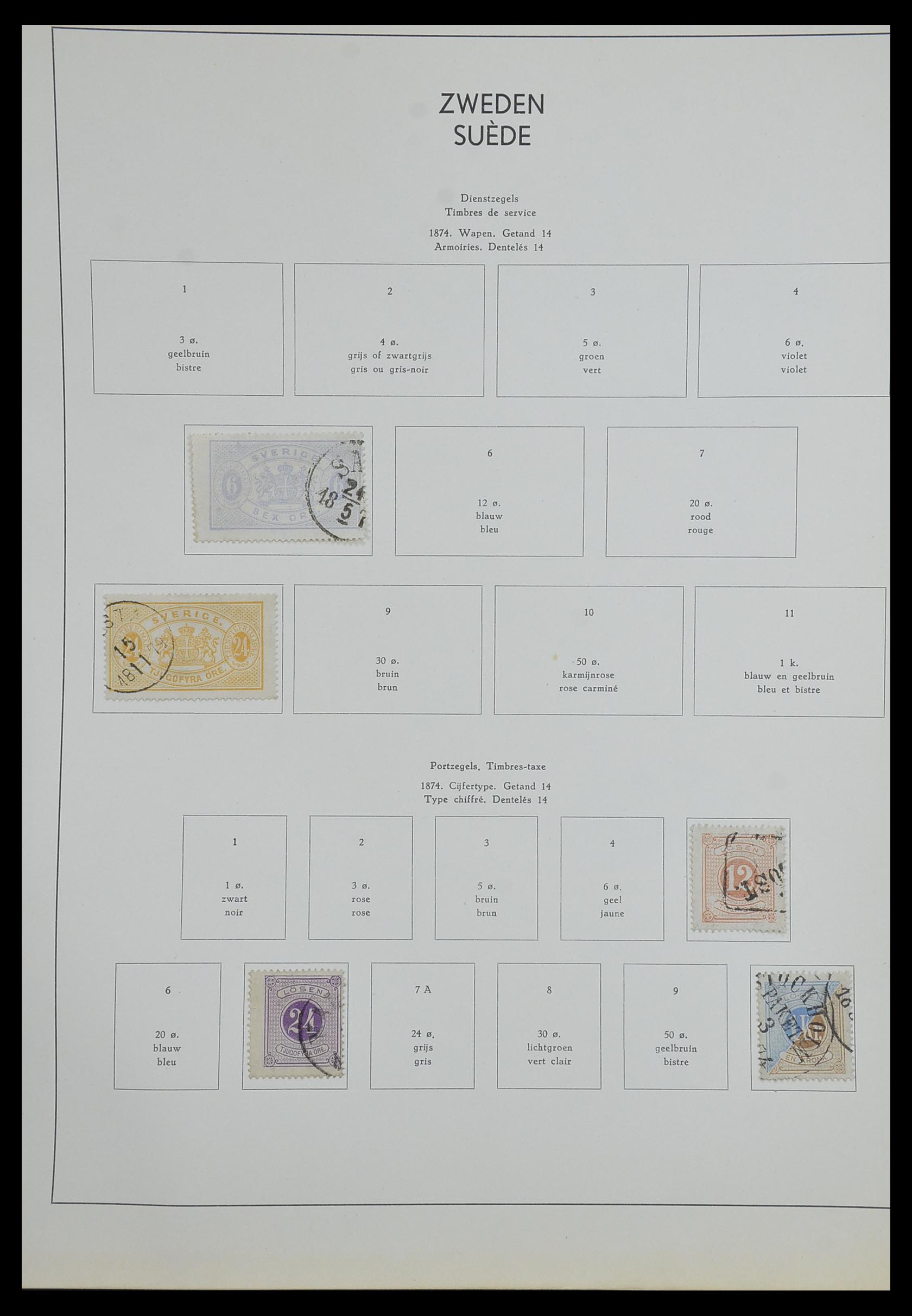 33629 022 - Postzegelverzameling 33629 Zweden 1858-1957.