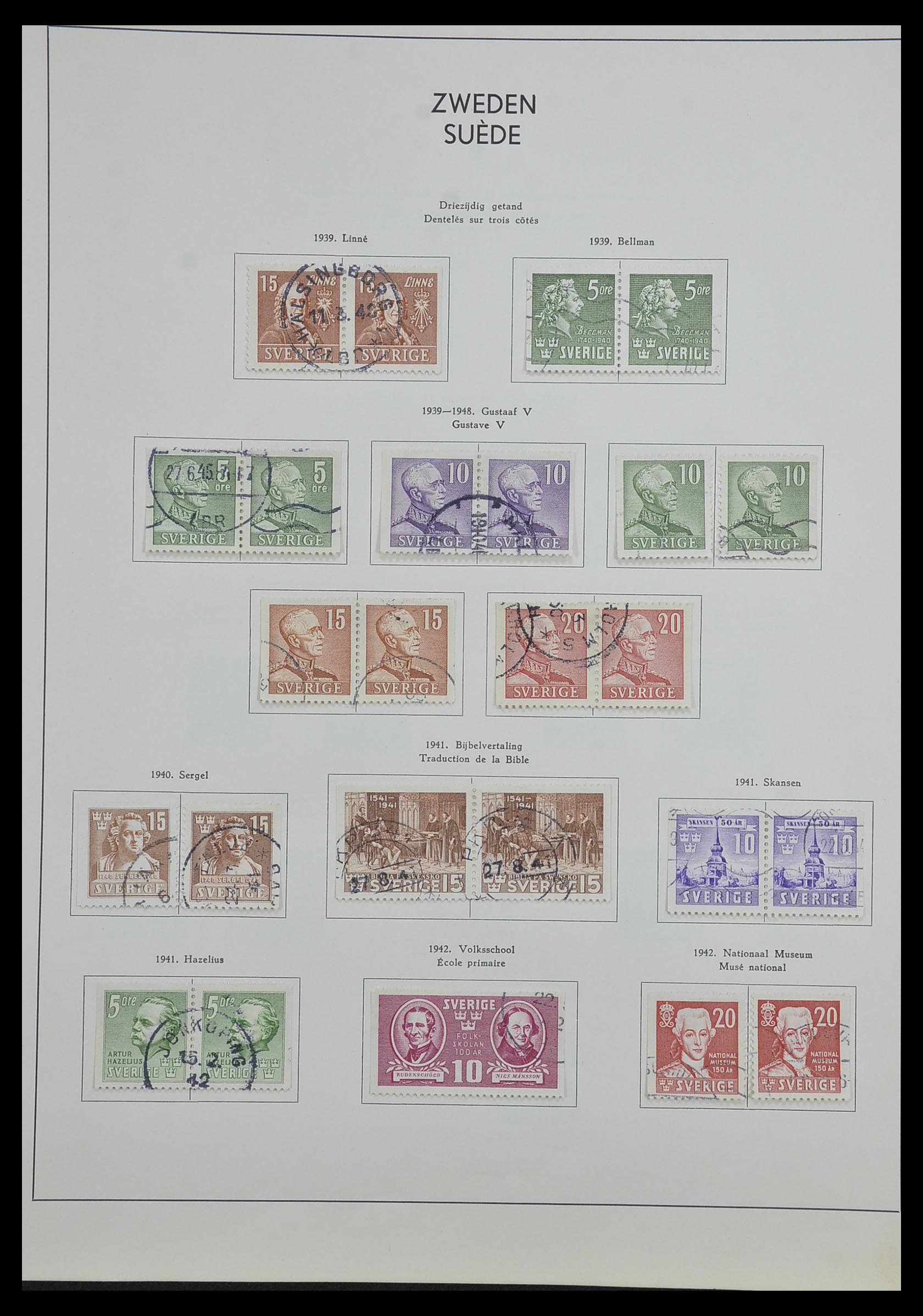 33629 024 - Postzegelverzameling 33629 Zweden 1858-1957.