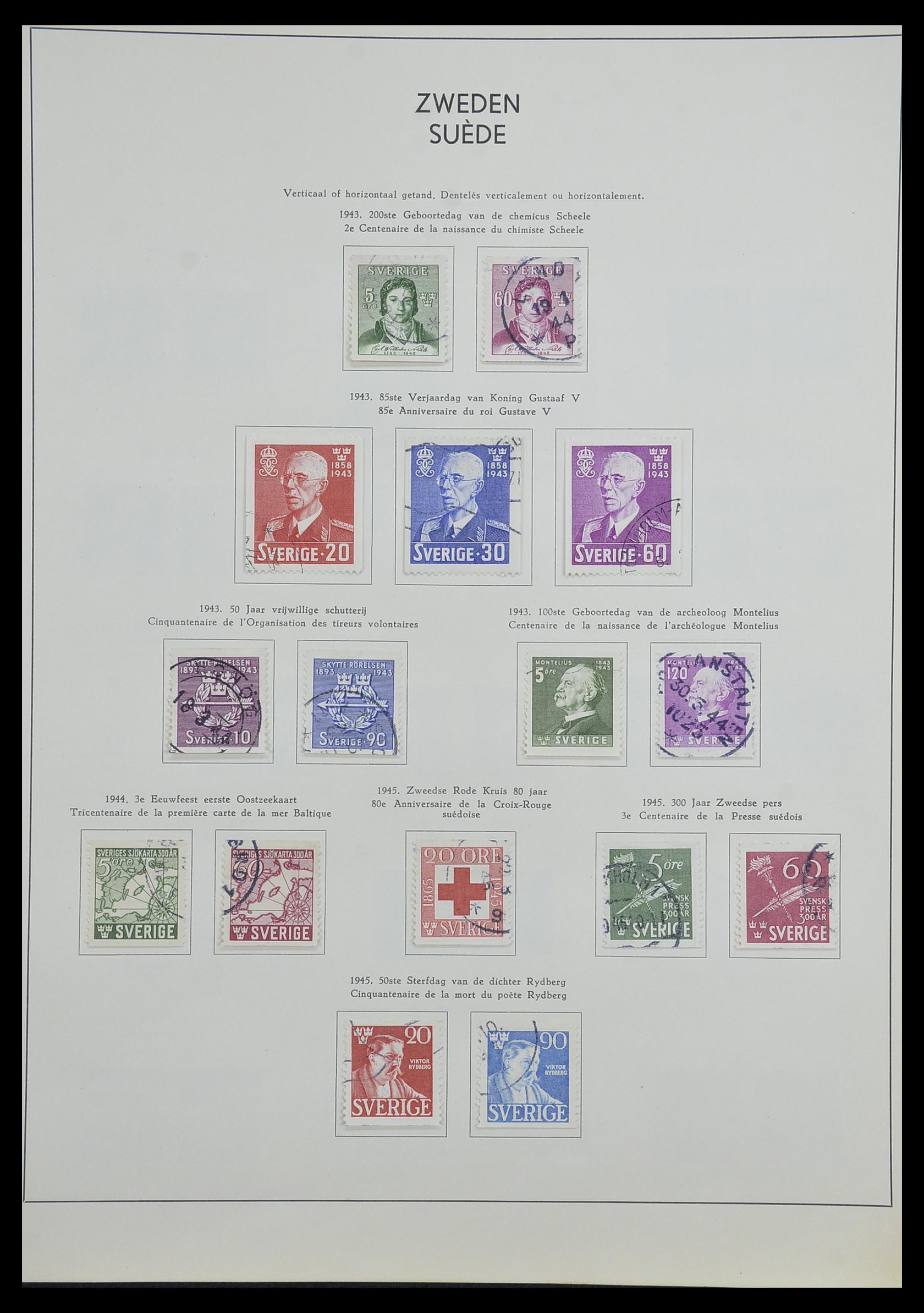 33629 025 - Postzegelverzameling 33629 Zweden 1858-1957.