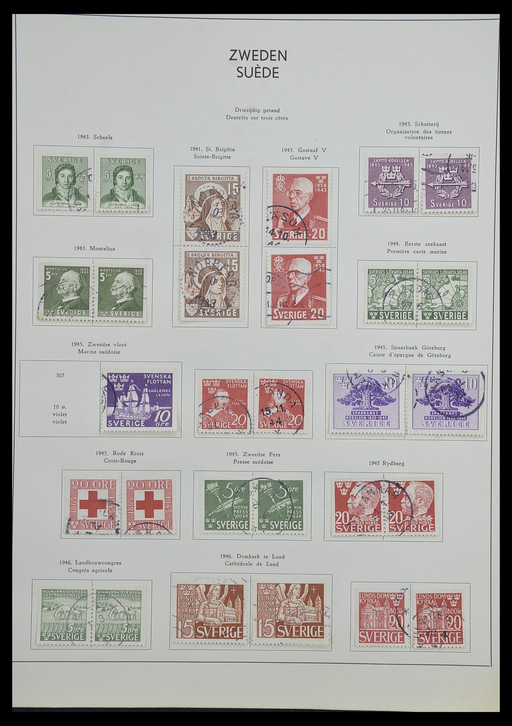 33629 026 - Postzegelverzameling 33629 Zweden 1858-1957.