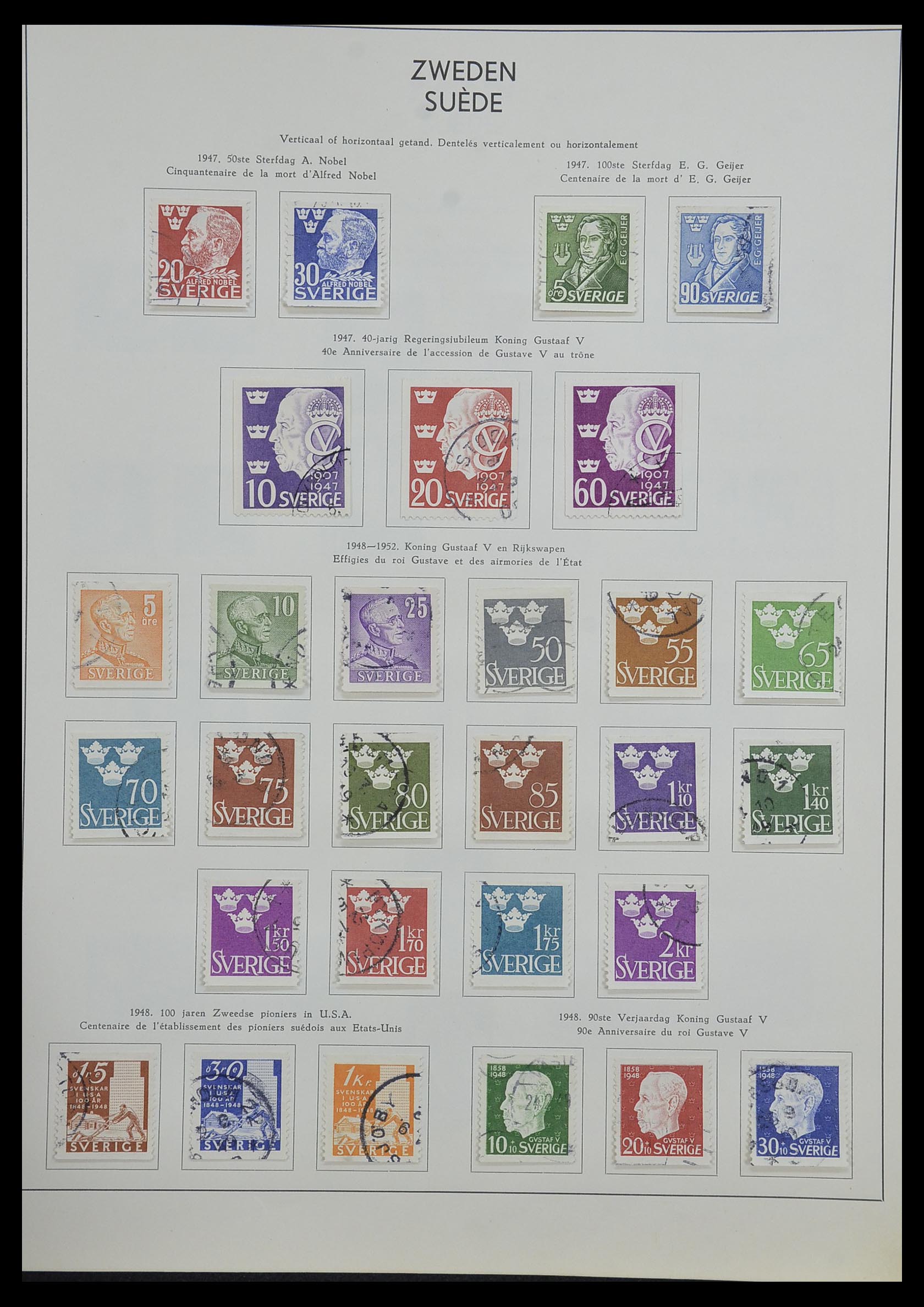 33629 028 - Stamp collection 33629 Sweden 1858-1957.