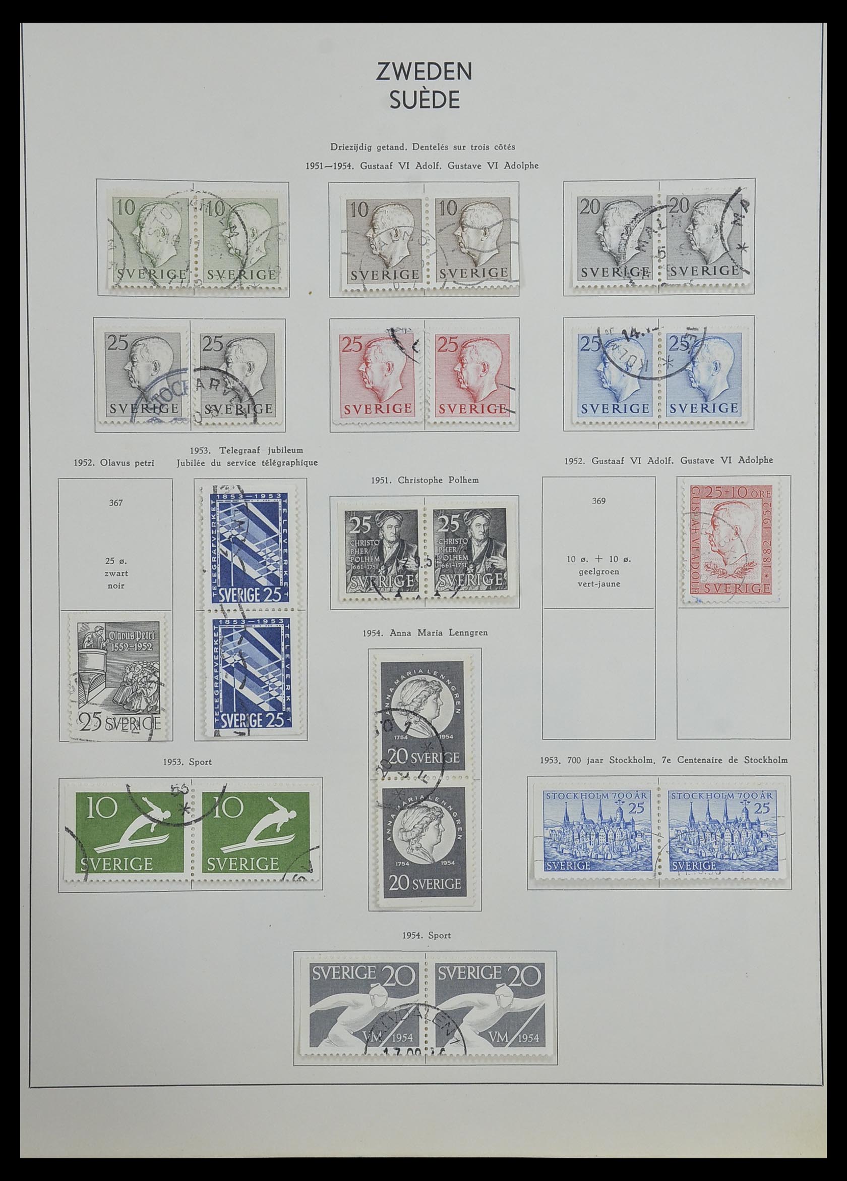 33629 031 - Postzegelverzameling 33629 Zweden 1858-1957.