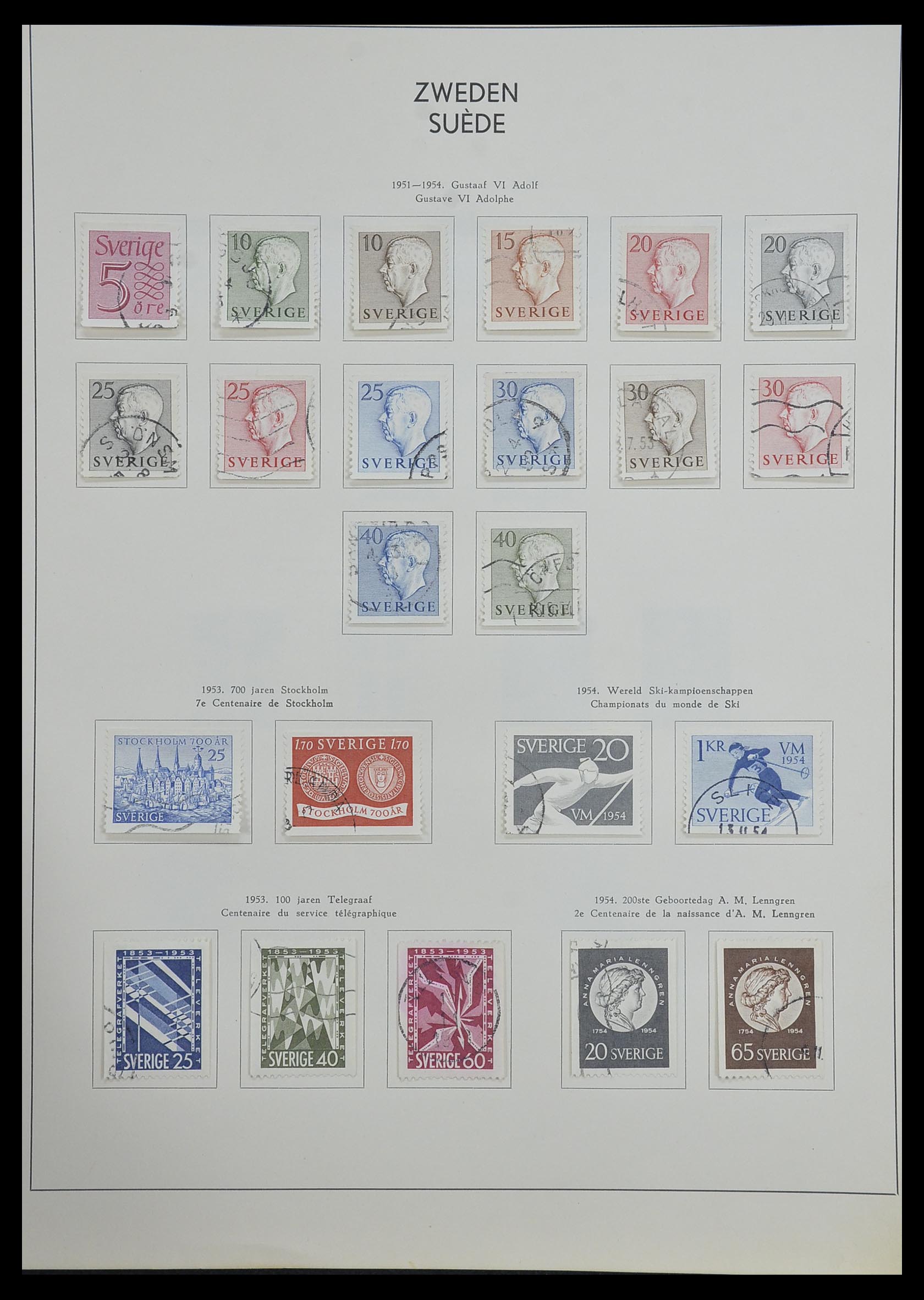 33629 032 - Stamp collection 33629 Sweden 1858-1957.