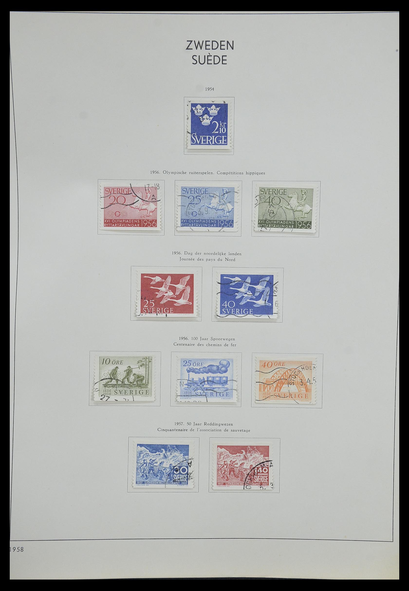 33629 035 - Postzegelverzameling 33629 Zweden 1858-1957.