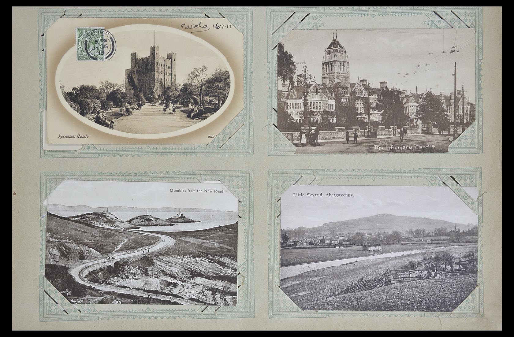 33633 001 - Postzegelverzameling 33633 Engeland ansichtkaarten 1900-1950.