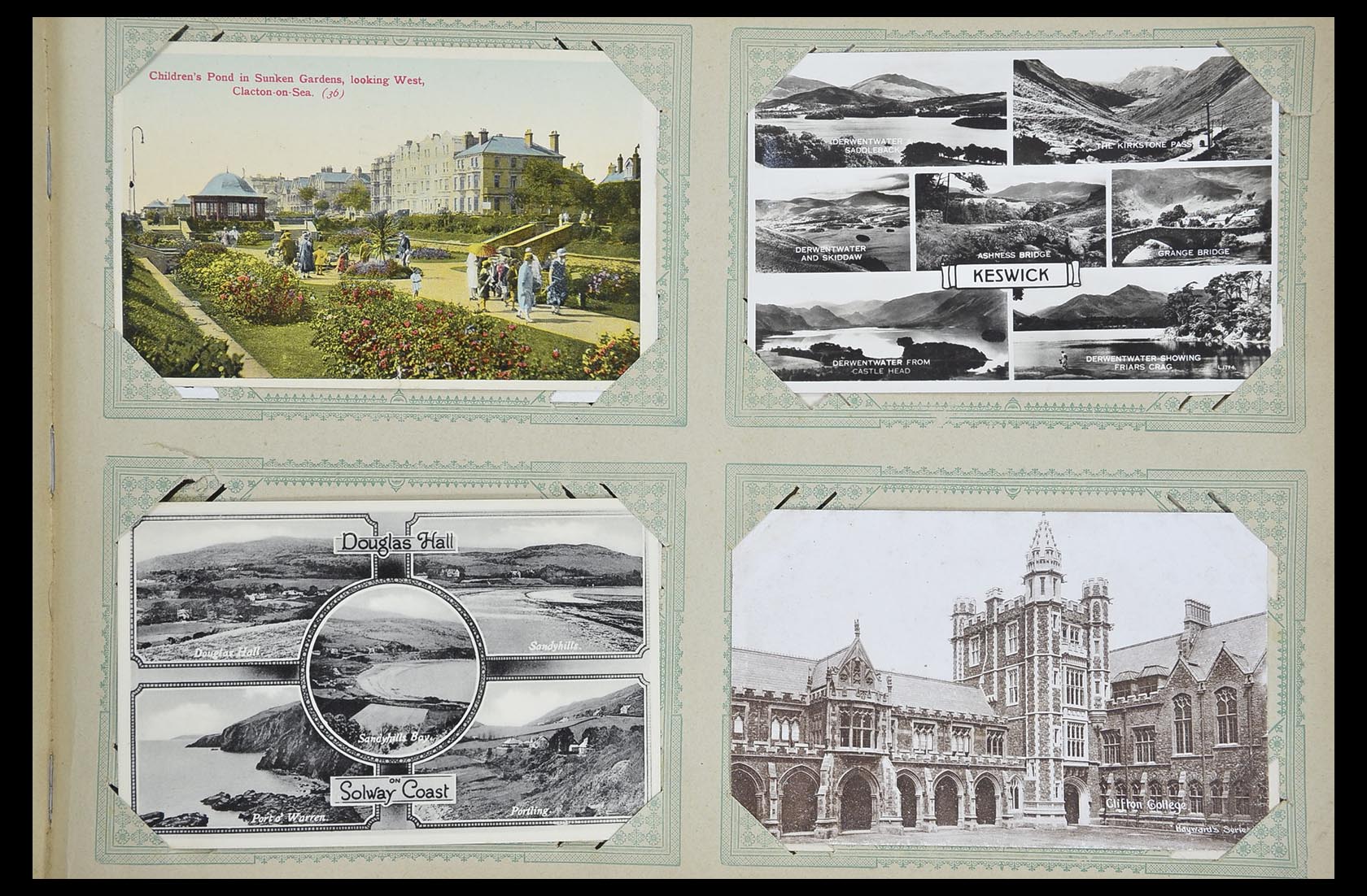 33633 033 - Postzegelverzameling 33633 Engeland ansichtkaarten 1900-1950.