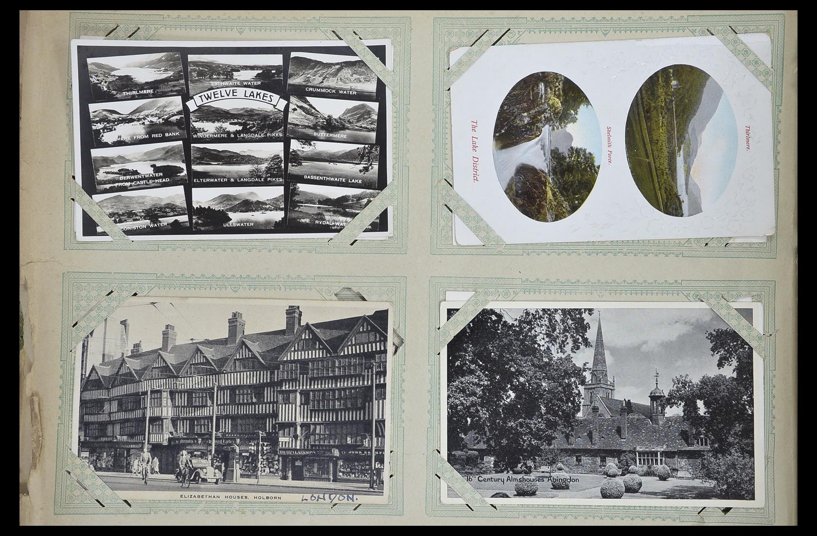 33633 036 - Postzegelverzameling 33633 Engeland ansichtkaarten 1900-1950.