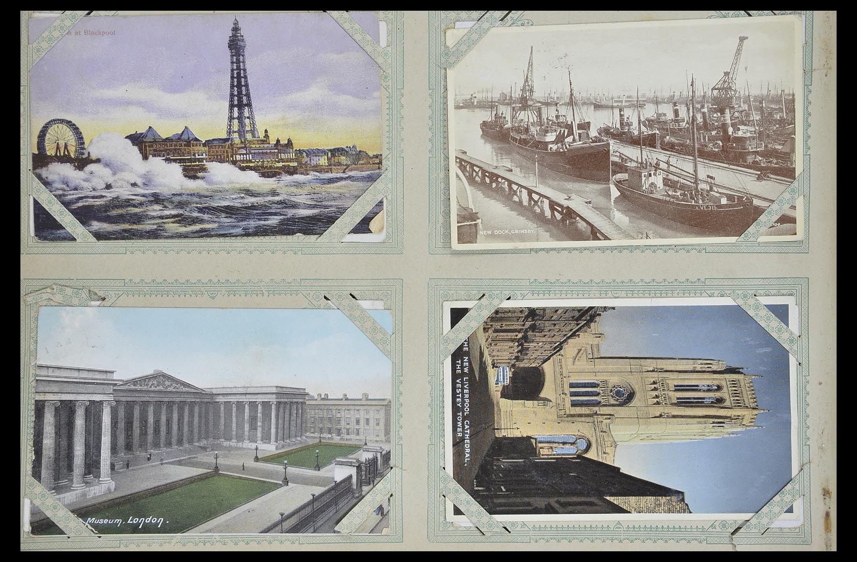 33633 066 - Postzegelverzameling 33633 Engeland ansichtkaarten 1900-1950.