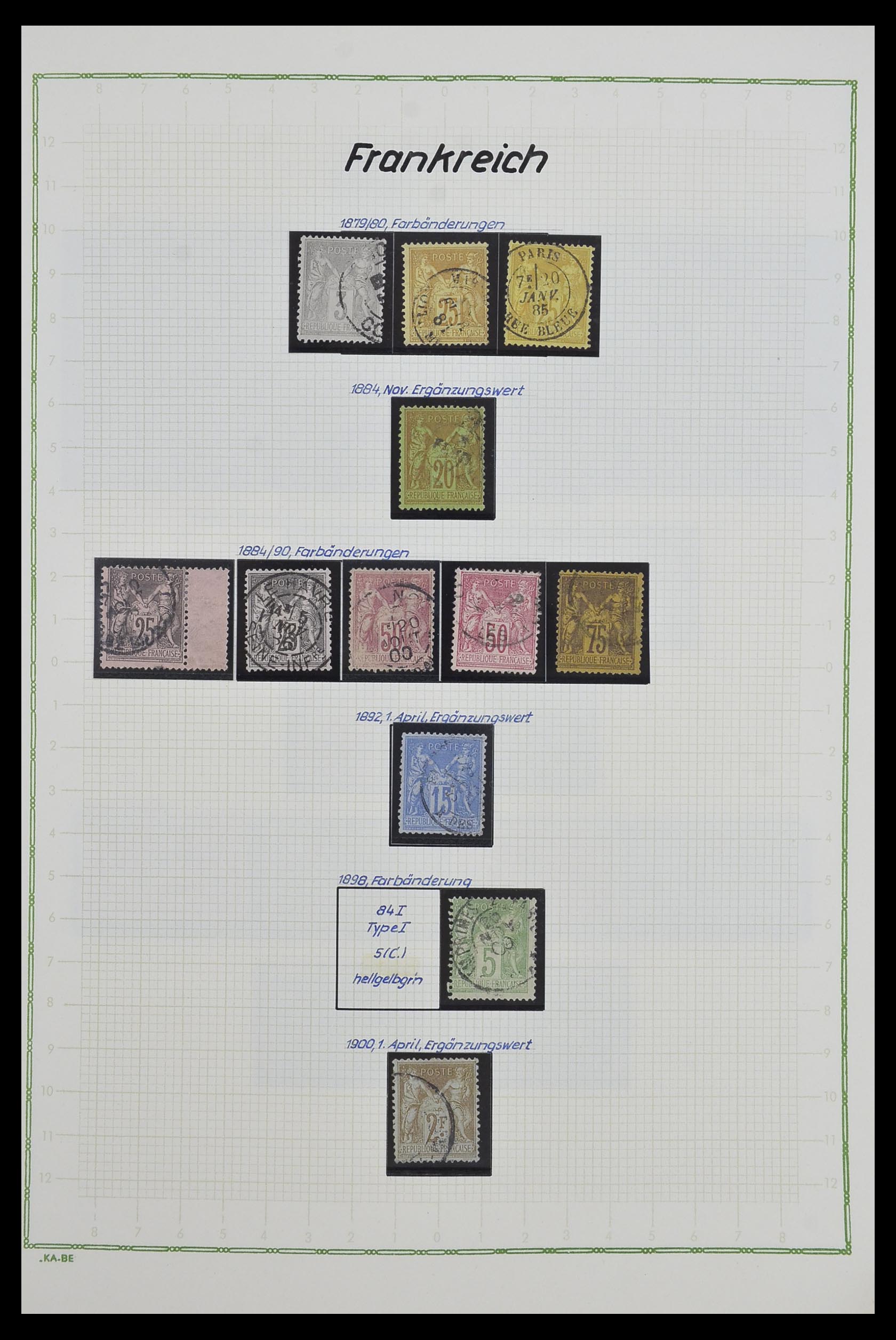 33634 007 - Postzegelverzameling 33634 Frankrijk 1849-2000.