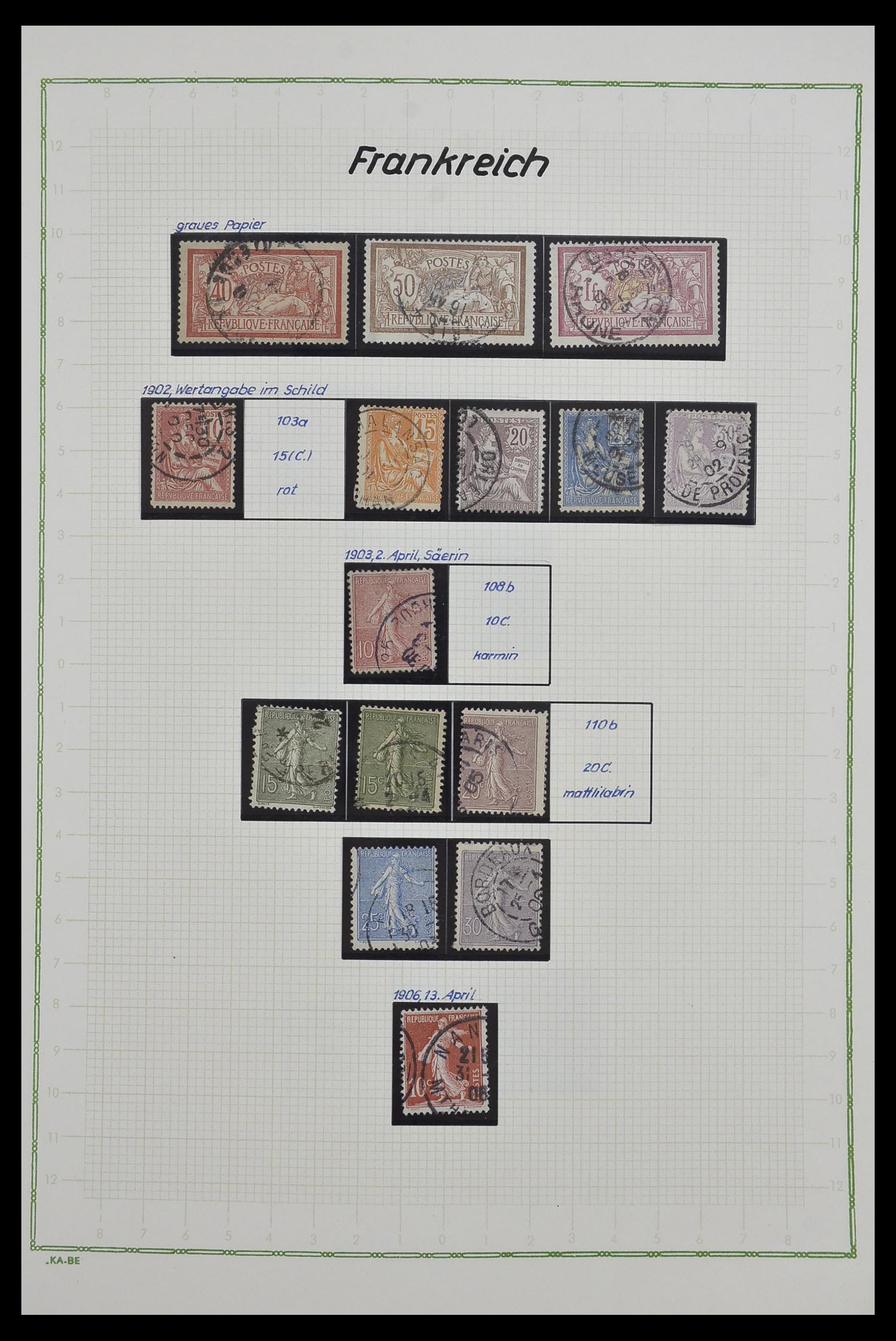 33634 010 - Postzegelverzameling 33634 Frankrijk 1849-2000.