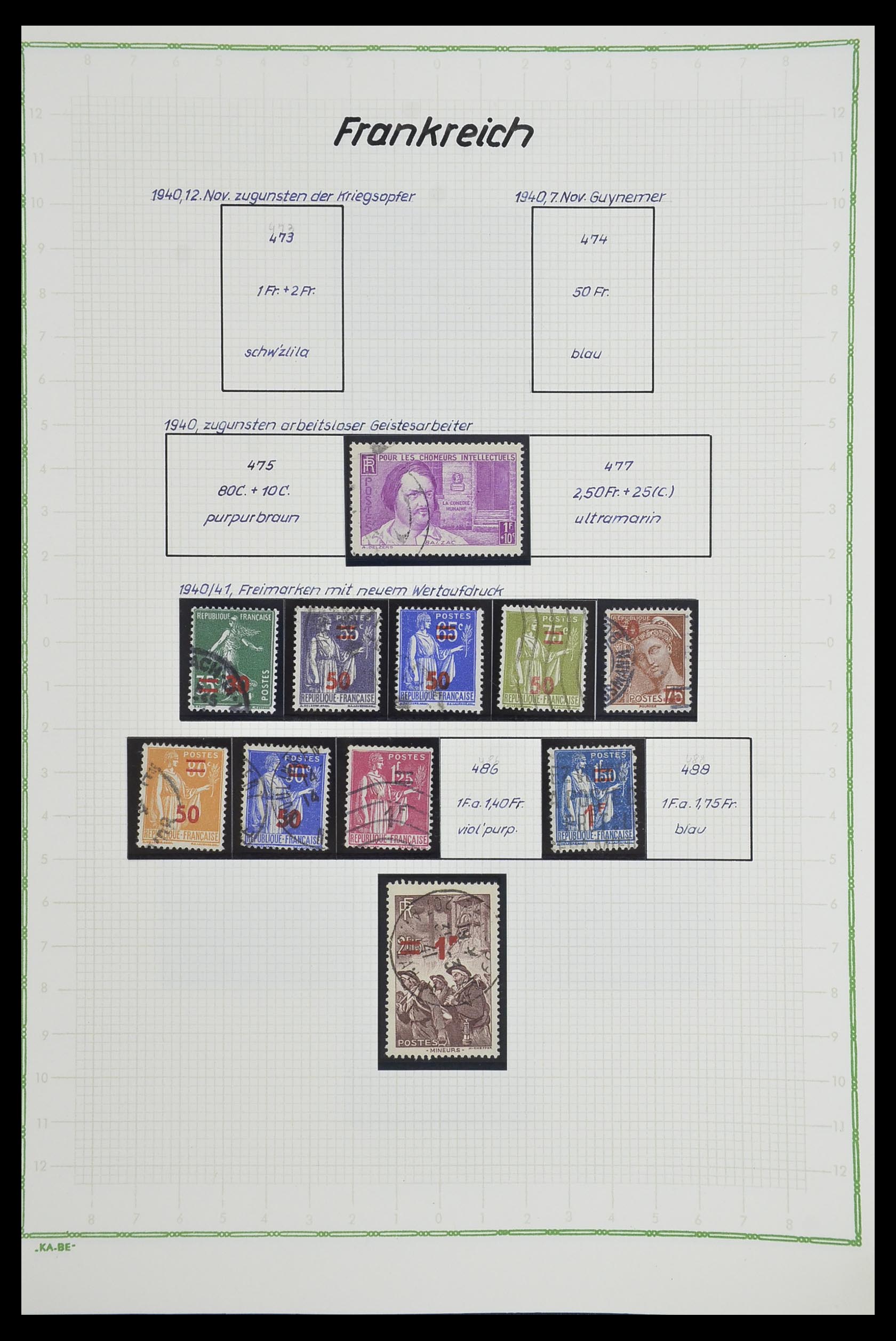 33634 052 - Stamp collection 33634 France 1849-2000.