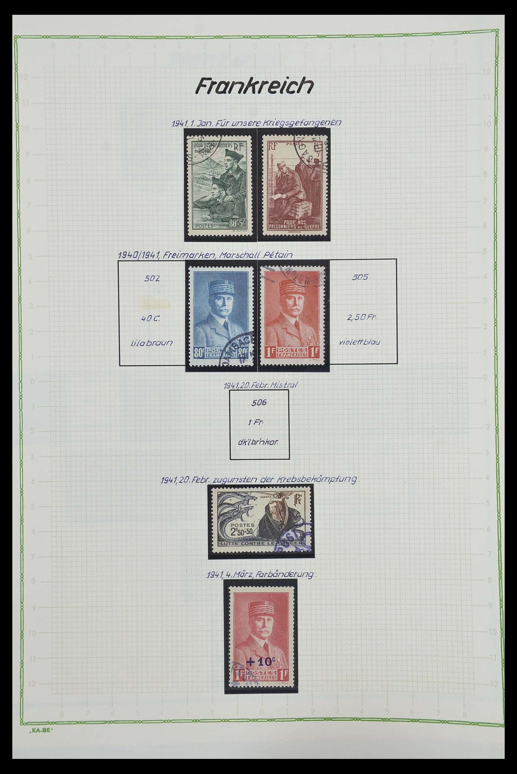 33634 054 - Postzegelverzameling 33634 Frankrijk 1849-2000.