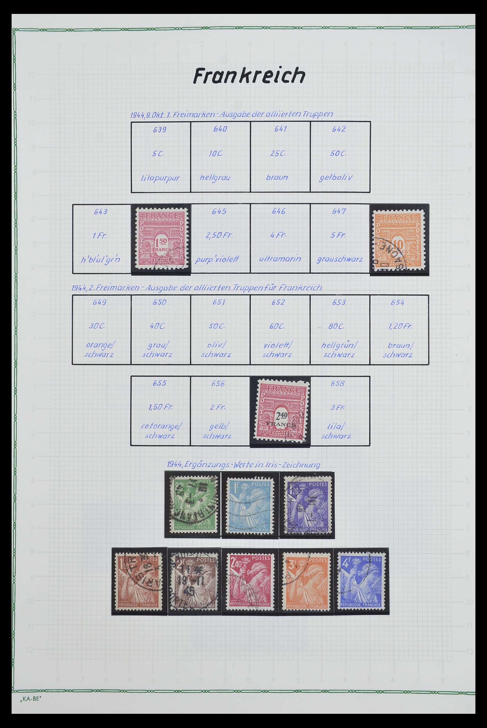 33634 068 - Postzegelverzameling 33634 Frankrijk 1849-2000.