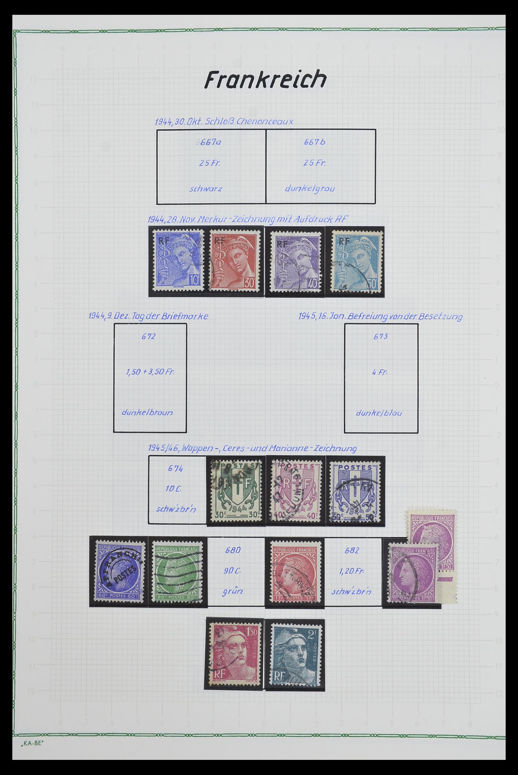 33634 069 - Postzegelverzameling 33634 Frankrijk 1849-2000.
