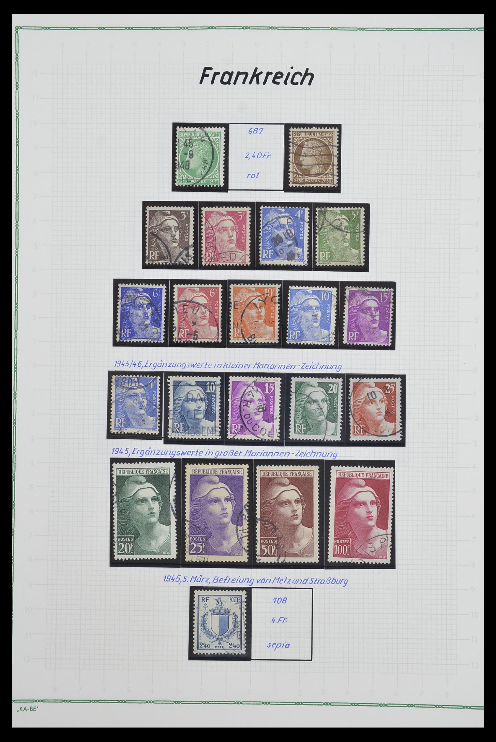 33634 070 - Postzegelverzameling 33634 Frankrijk 1849-2000.