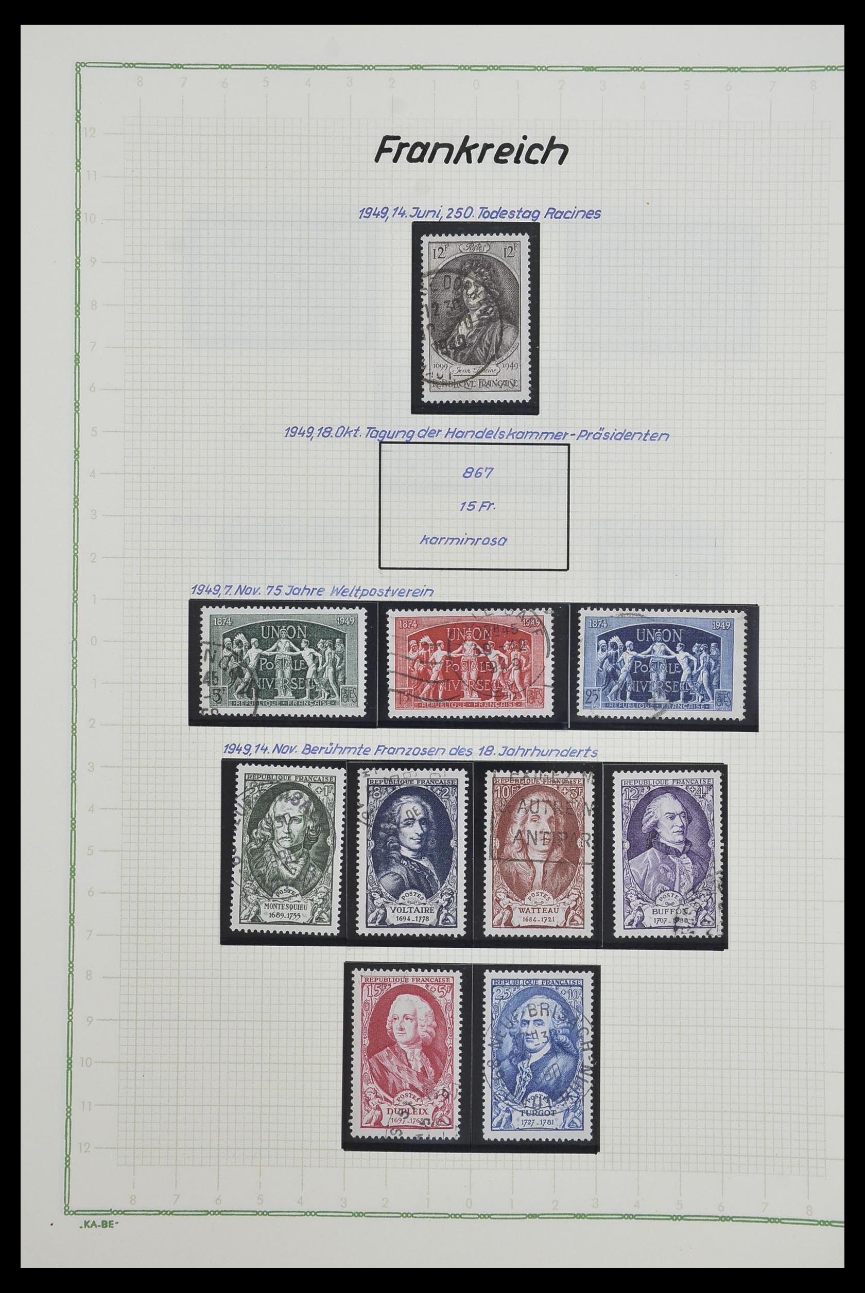 33634 086 - Postzegelverzameling 33634 Frankrijk 1849-2000.