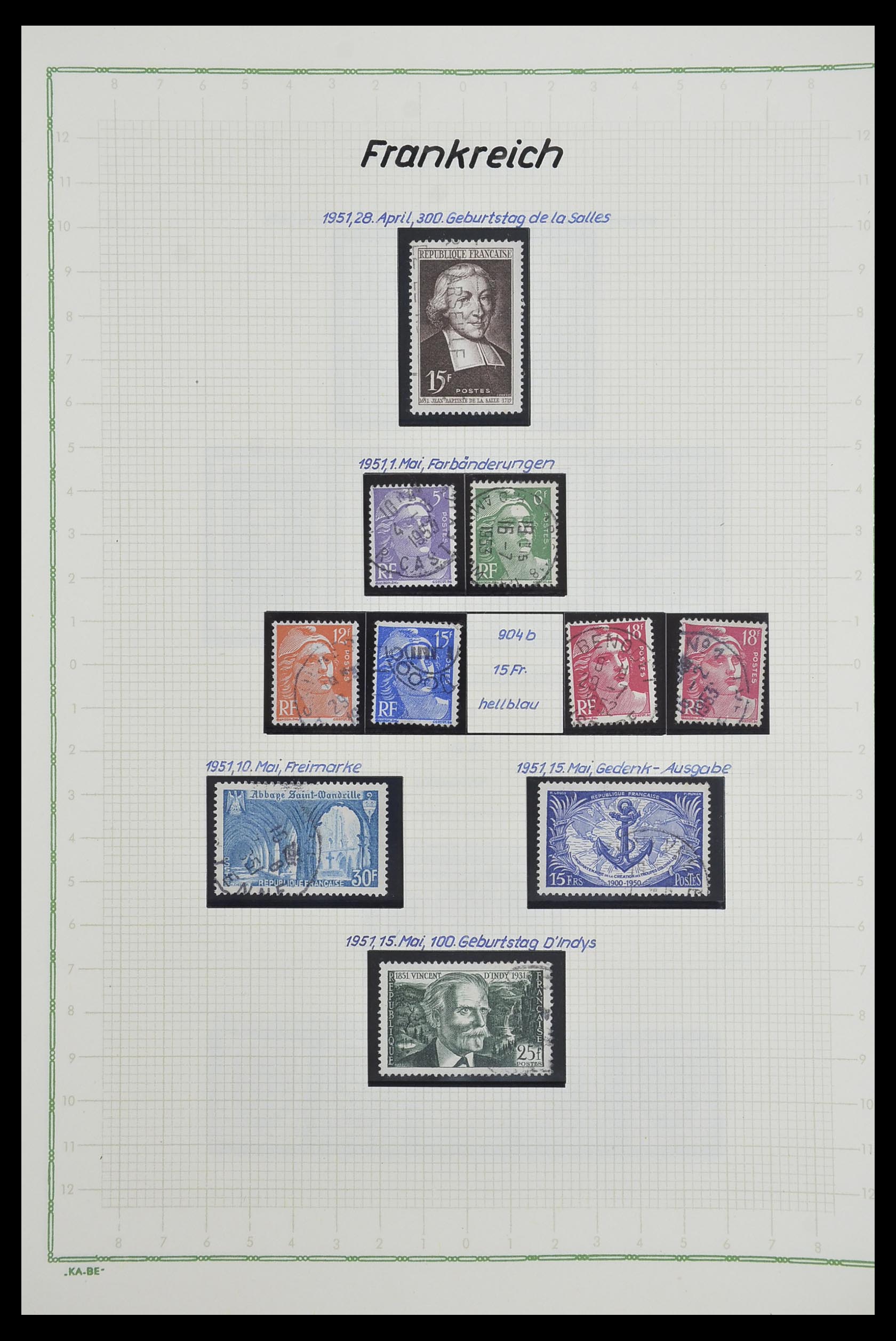 33634 091 - Postzegelverzameling 33634 Frankrijk 1849-2000.