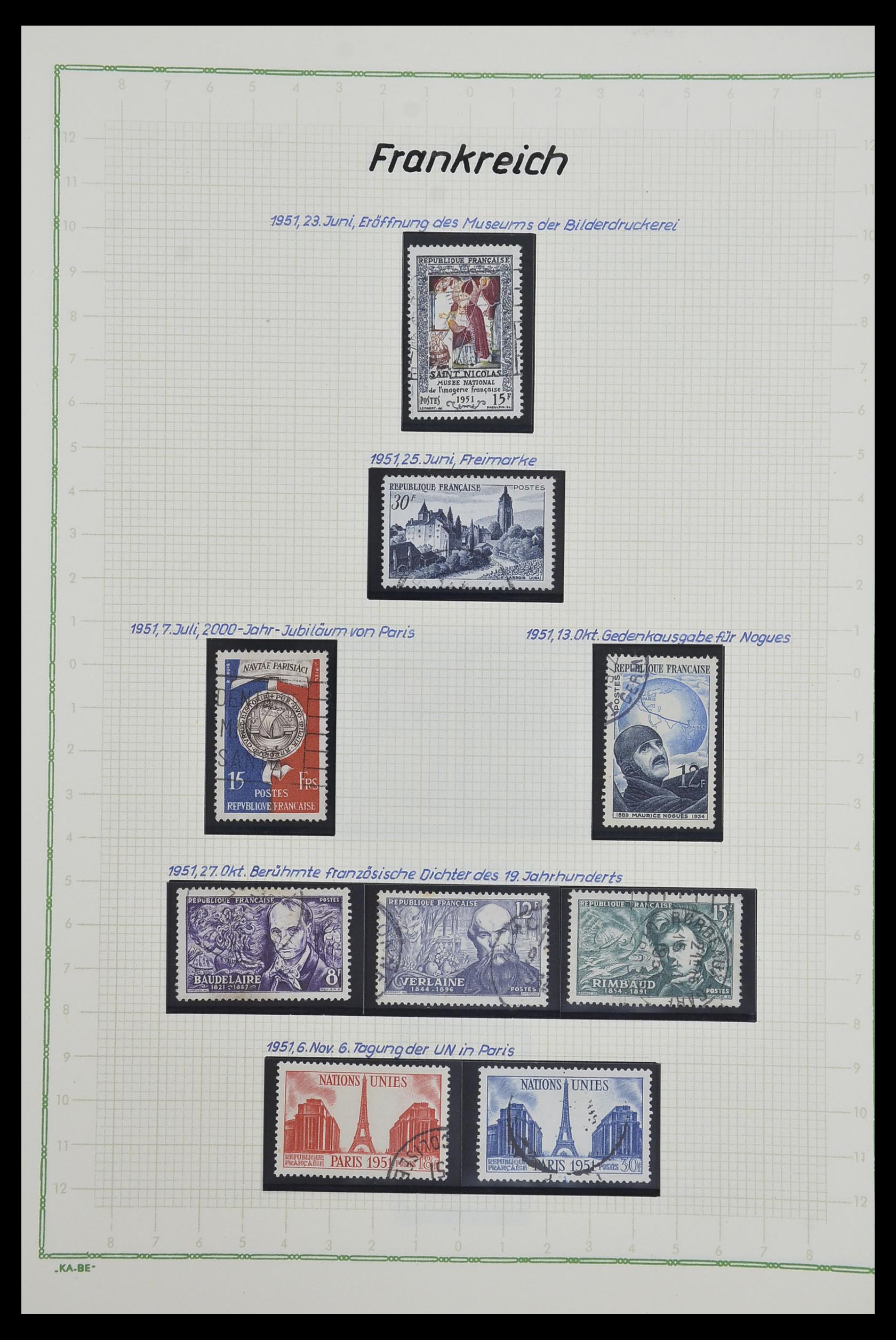 33634 093 - Postzegelverzameling 33634 Frankrijk 1849-2000.