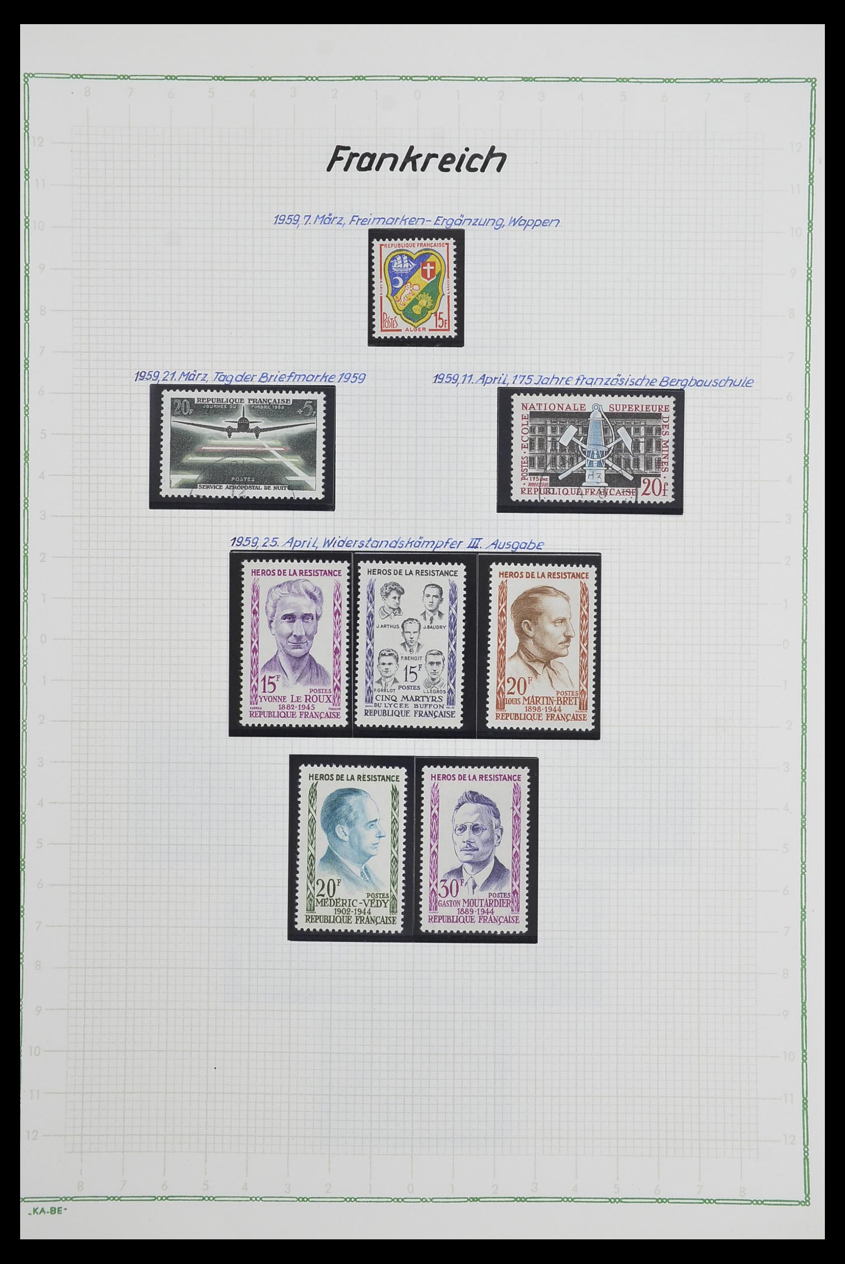 33634 128 - Postzegelverzameling 33634 Frankrijk 1849-2000.