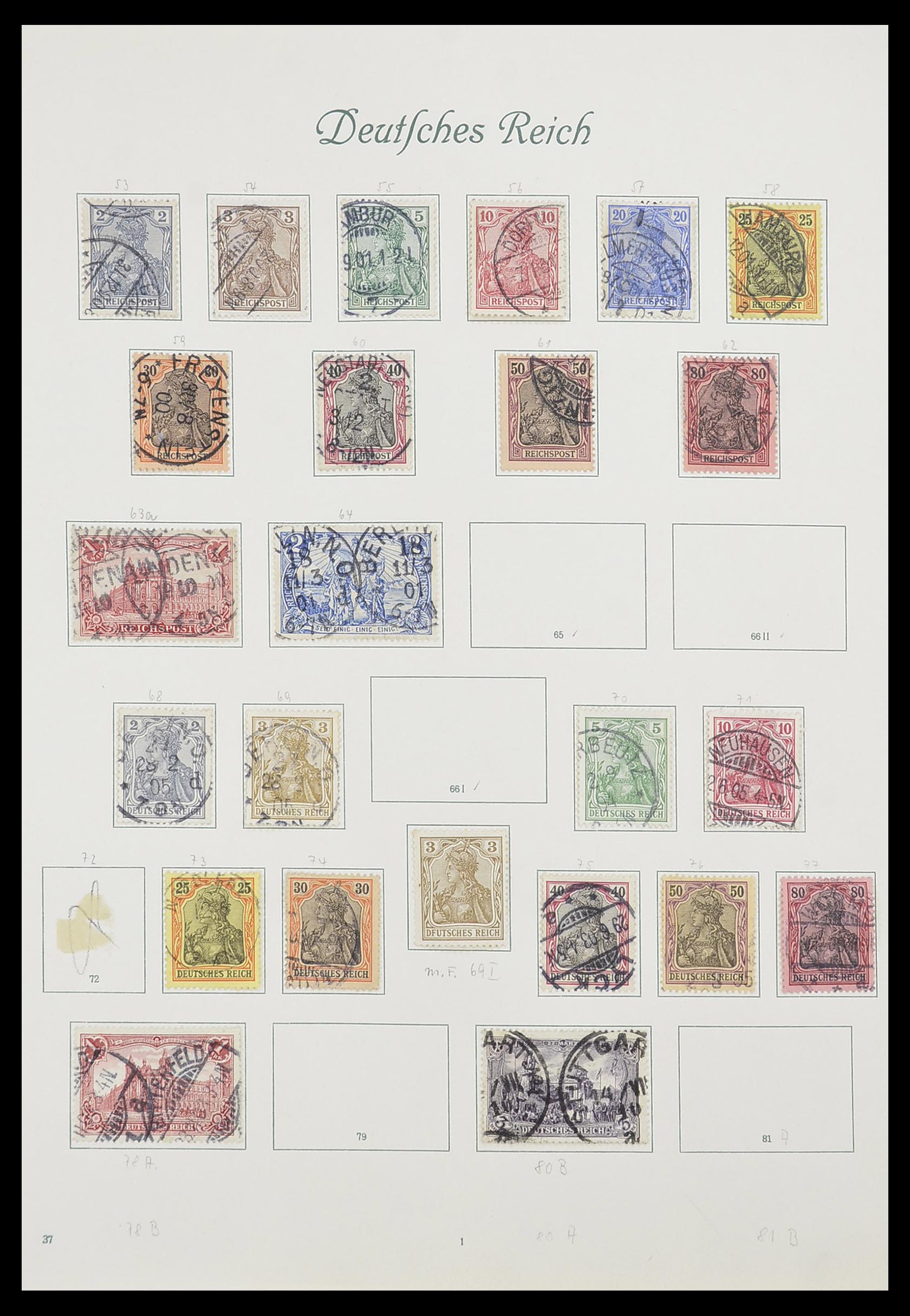 33635 003 - Postzegelverzameling 33635 Duitse Rijk 1872-1945.